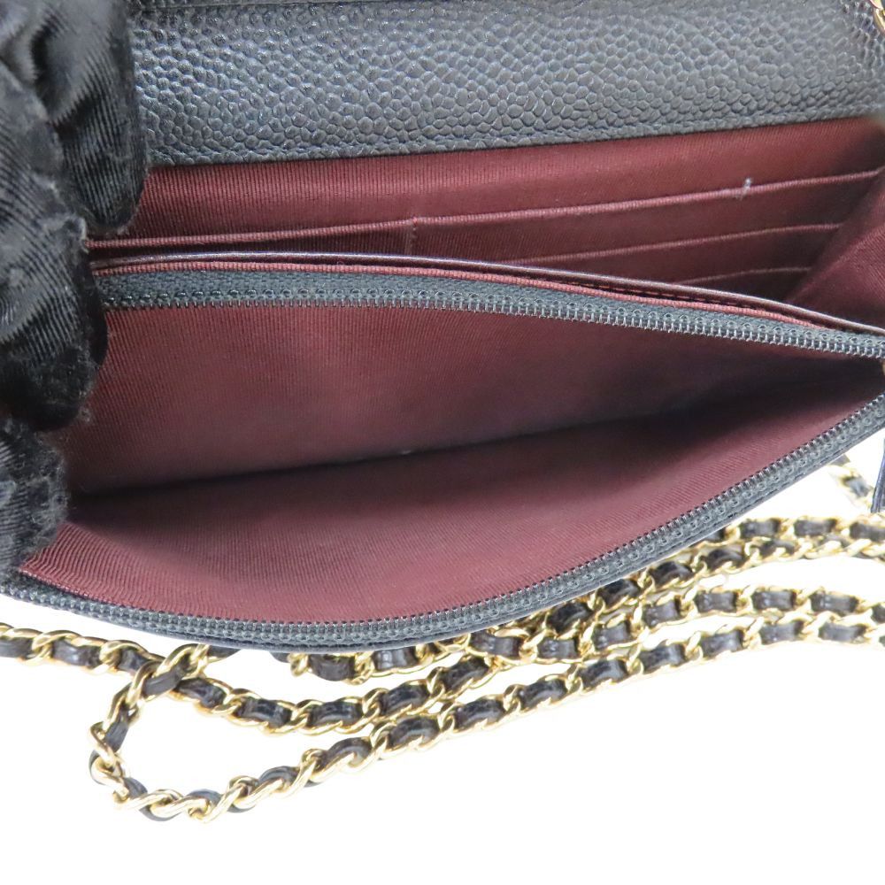 Chanel Chanel Chanel Chain Wallet Caviar Leather 2way Shoulder Bag Leather Shoulder Bag A33814 DUTY FREE for USA Size ONE SIZE - 20 Thumbnail