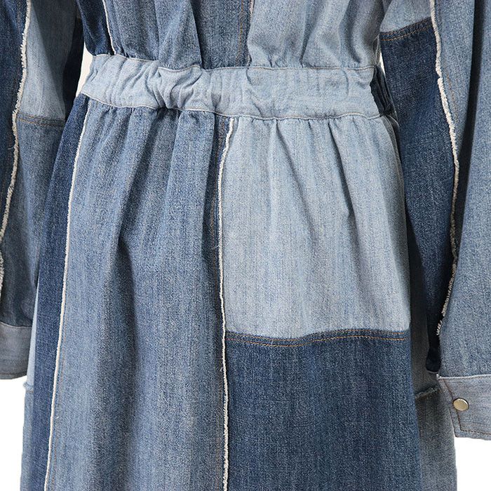 Dolce & Gabbana Dolce & Gabbana Dolce&Gabbana Cotton Patchwork Denim Dress Cotton Dresses DUTY FREE for USA Size ONE SIZE - 7 Thumbnail