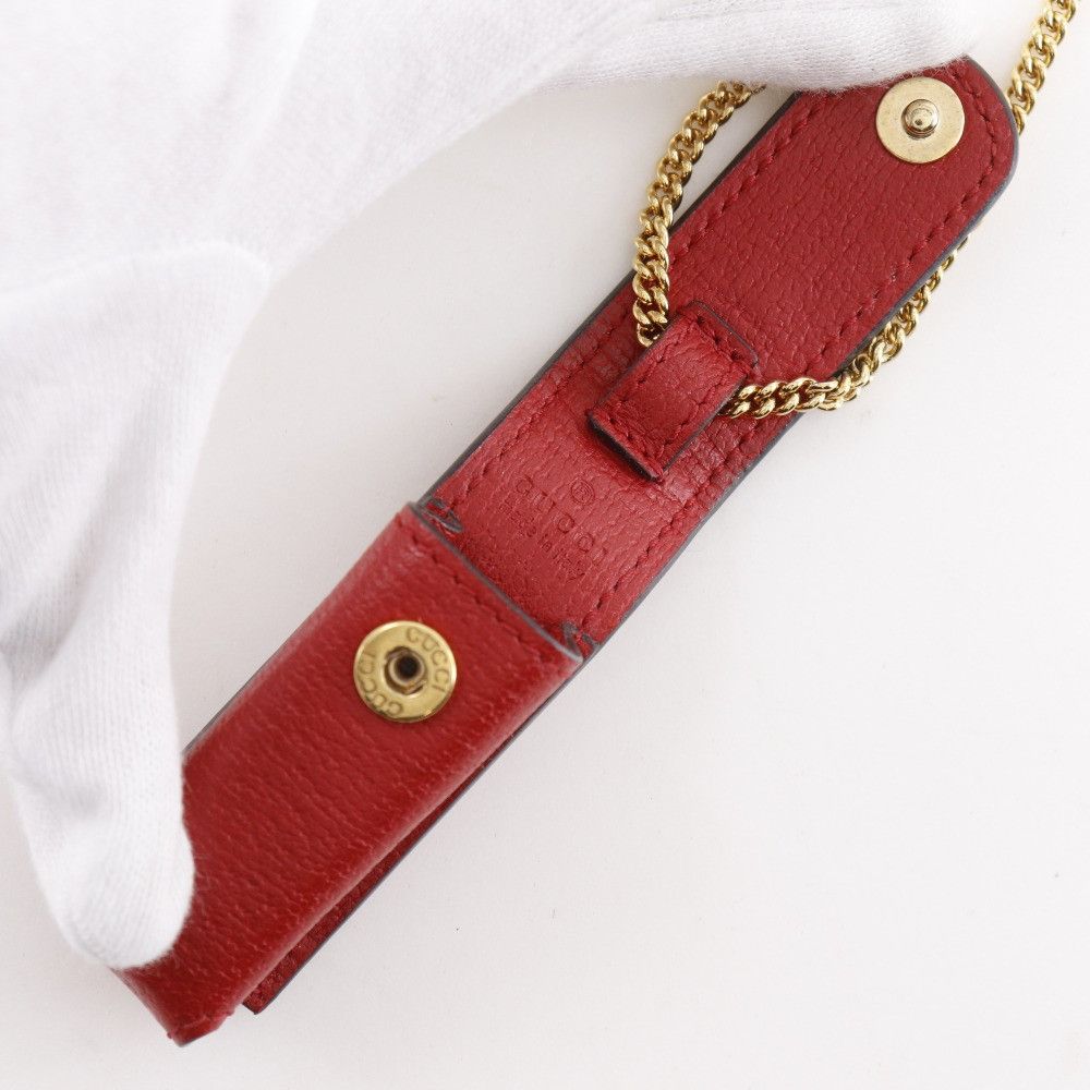 Gucci Gucci Gucci Lipstick Case Calf Pendant Accessory Leather Other 615998 DUTY FREE for USA Size ONE SIZE - 3 Thumbnail