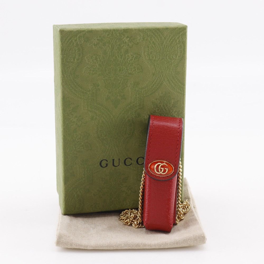 Gucci Gucci Gucci Lipstick Case Calf Pendant Accessory Leather Other 615998 DUTY FREE for USA Size ONE SIZE - 10 Thumbnail