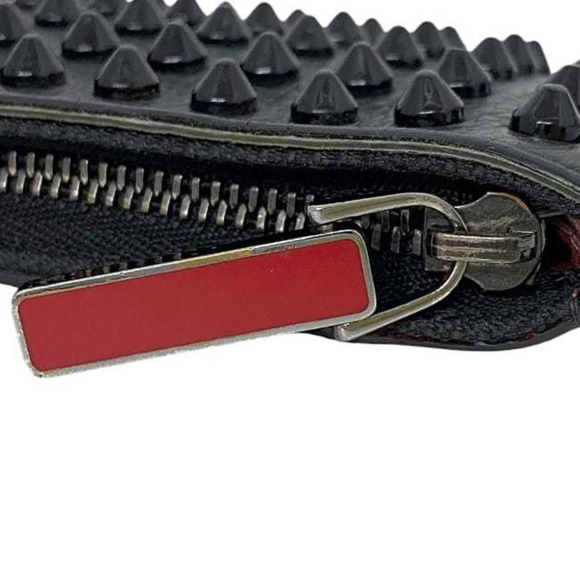Christian Louboutin Christian Louboutin Coin Case ec-24125 Black 3185062 Leather Purse Card Holder Studded Panettone Key Ring Men's Women's Size ONE SIZE - 9 Thumbnail