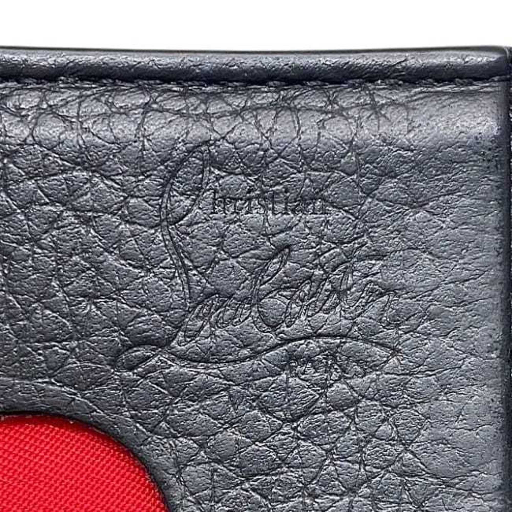Christian Louboutin Christian Louboutin Coin Case ec-24125 Black 3185062 Leather Purse Card Holder Studded Panettone Key Ring Men's Women's Size ONE SIZE - 10 Thumbnail