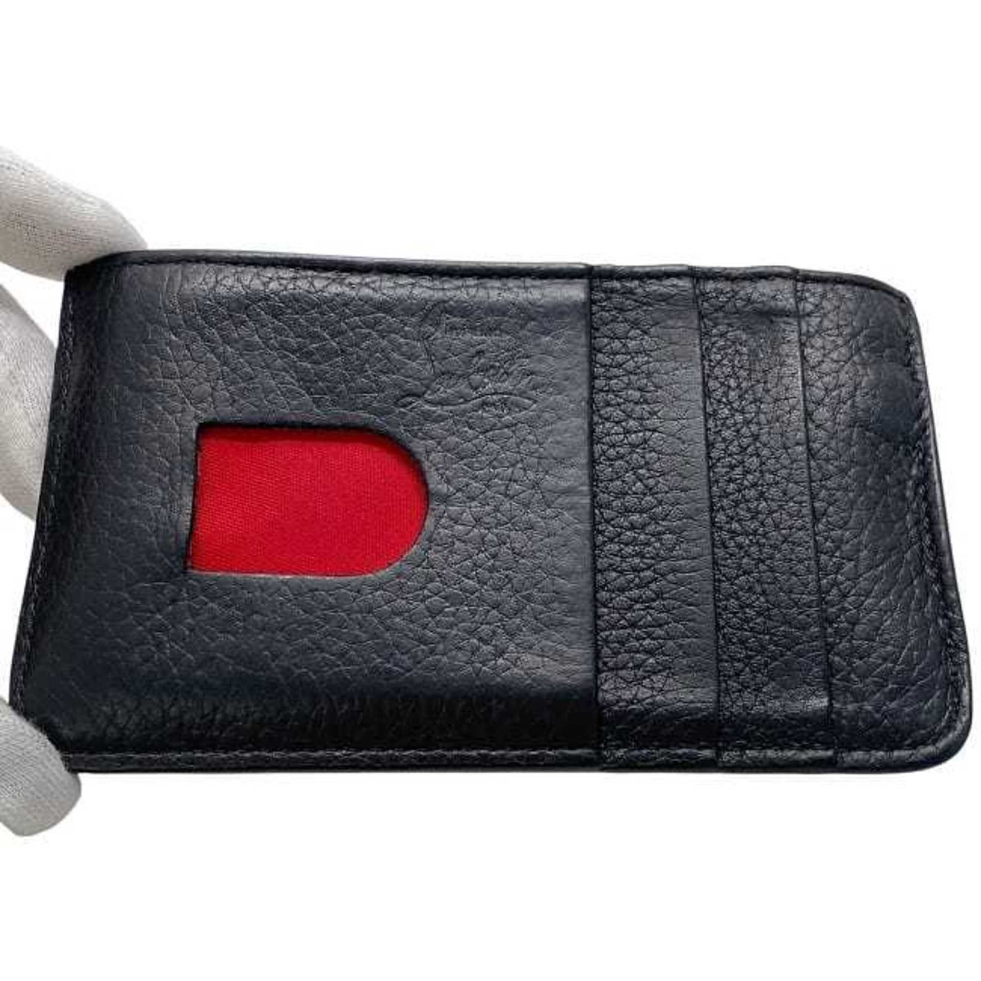 Christian Louboutin Christian Louboutin Coin Case ec-24125 Black 3185062 Leather Purse Card Holder Studded Panettone Key Ring Men's Women's Size ONE SIZE - 11 Thumbnail