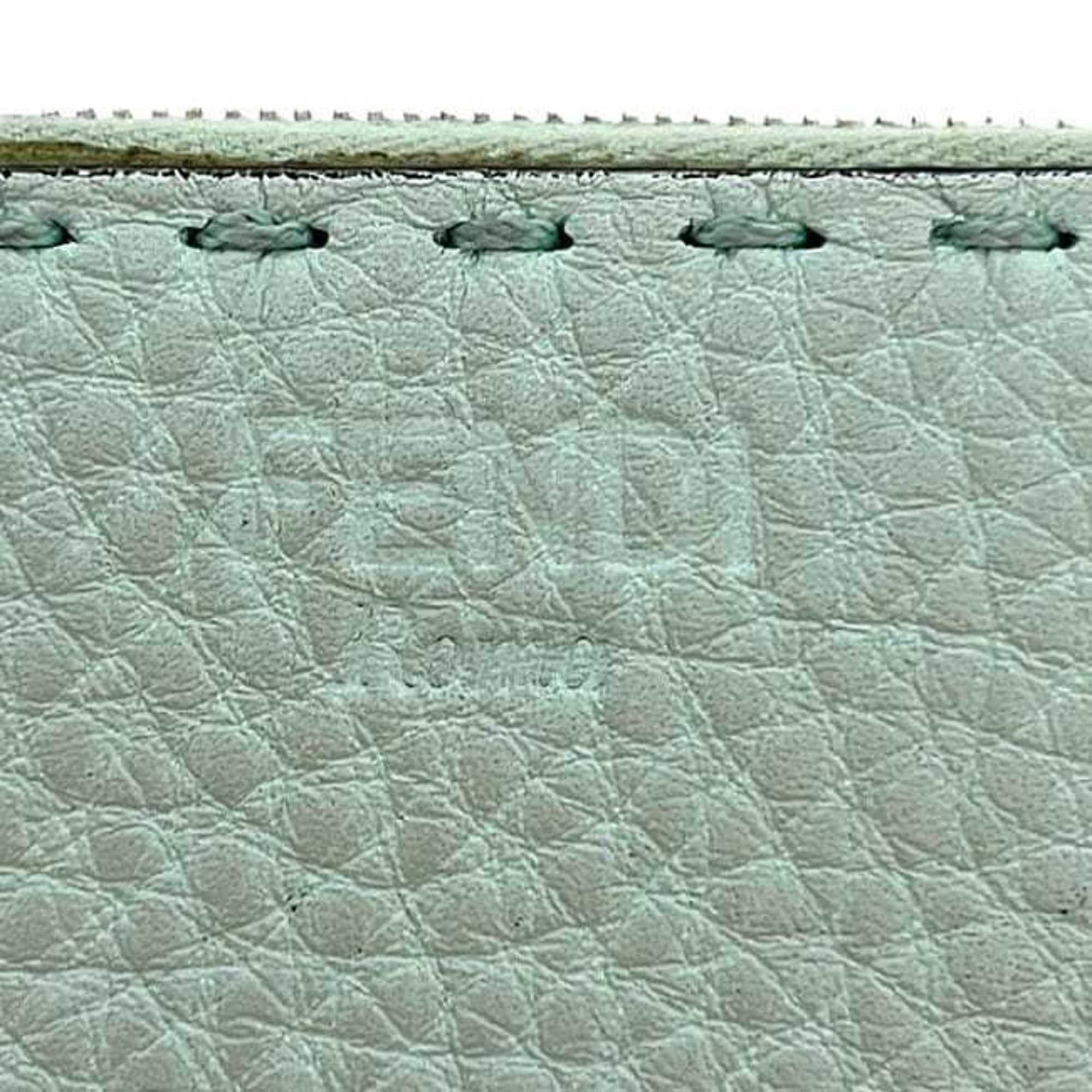 Fendi Fendi coin case ec-24208 light green Selleria 8M343 purse leather S1R 188 02 FENDI compact men's women's stitching earth tones mint Size ONE SIZE - 9 Thumbnail