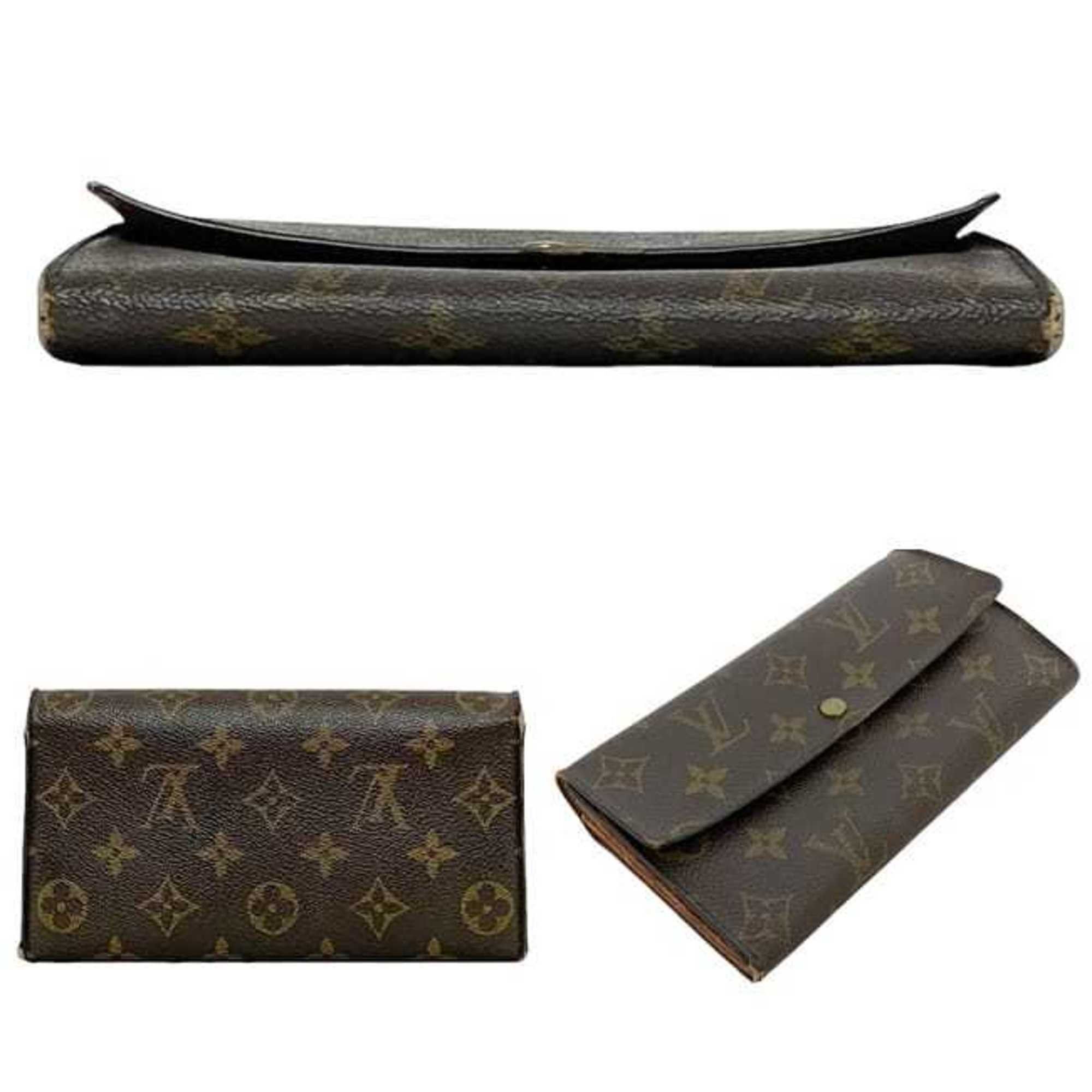 Louis Vuitton Louis Vuitton Bifold Long Wallet Porte Monnaie Credit ec-24222 Brown Monogram Canvas M61725 TH1002 LOUIS VUITTON LV Women's and Men's Size ONE SIZE - 3 Thumbnail