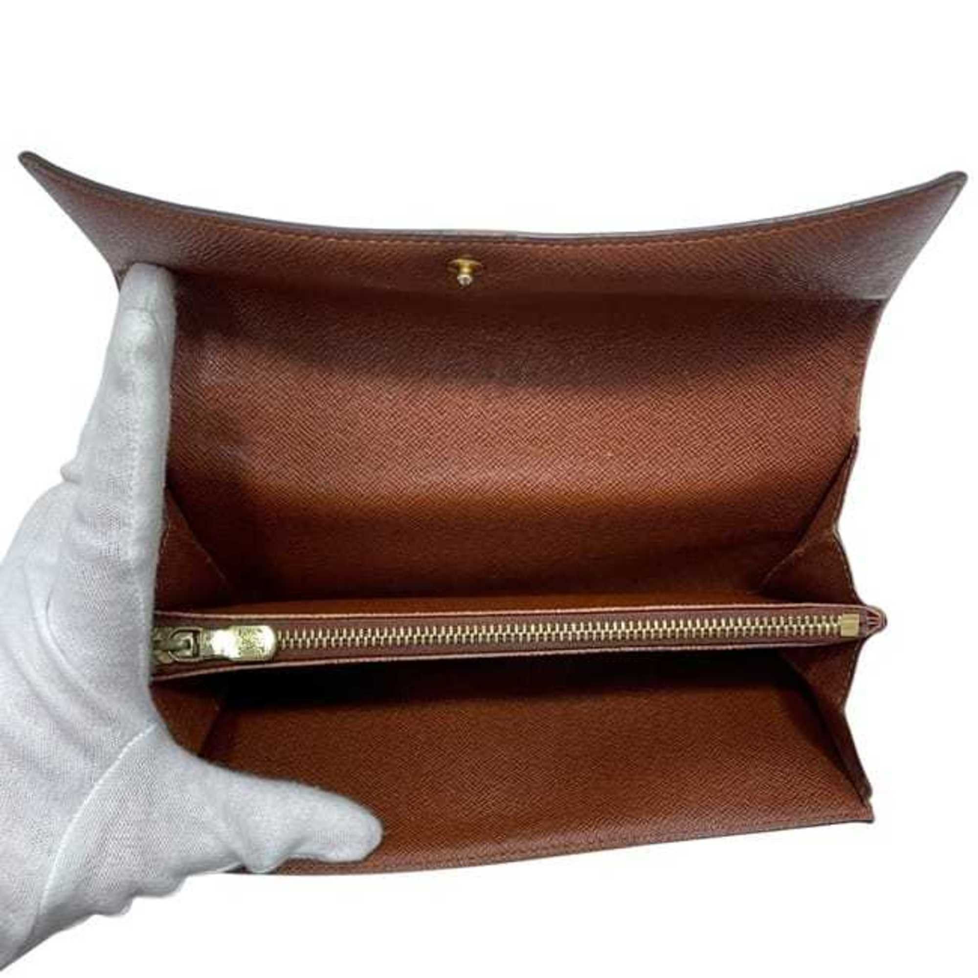 Louis Vuitton Louis Vuitton Bifold Long Wallet Porte Monnaie Credit ec-24222 Brown Monogram Canvas M61725 TH1002 LOUIS VUITTON LV Women's and Men's Size ONE SIZE - 6 Thumbnail