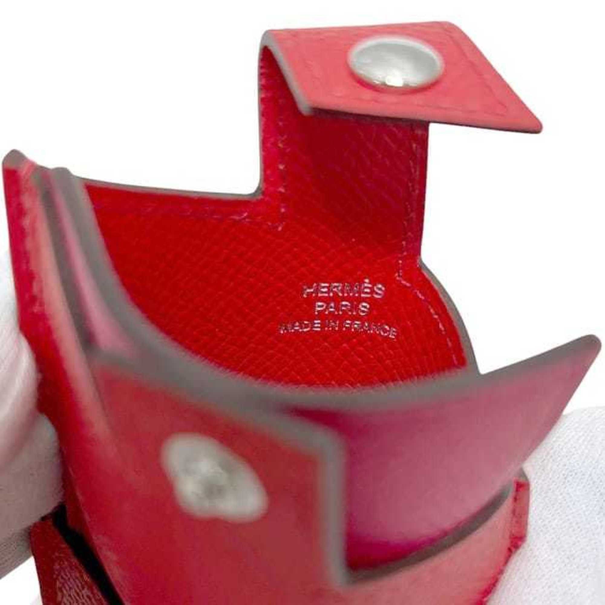 Hermes Hermes Hermès Card Case f-24307 Red Pink Rouge Cou Rose Extreme Leather Epson Y Stamp 2020 H Tag Men's Women's Size ONE SIZE - 7 Thumbnail
