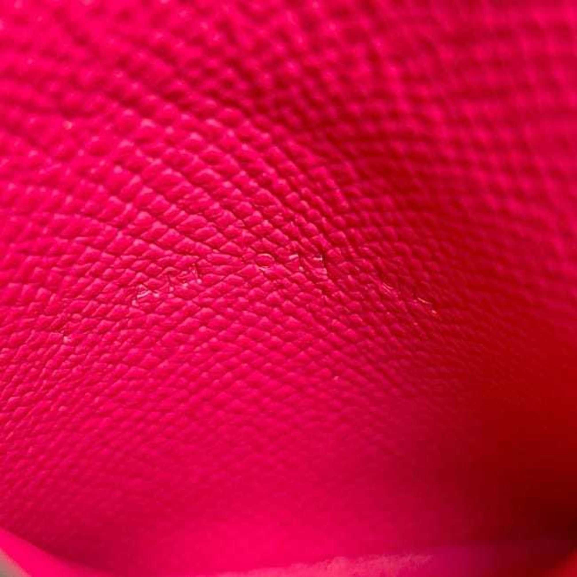 Hermes Hermes Hermès Card Case f-24307 Red Pink Rouge Cou Rose Extreme Leather Epson Y Stamp 2020 H Tag Men's Women's Size ONE SIZE - 9 Thumbnail