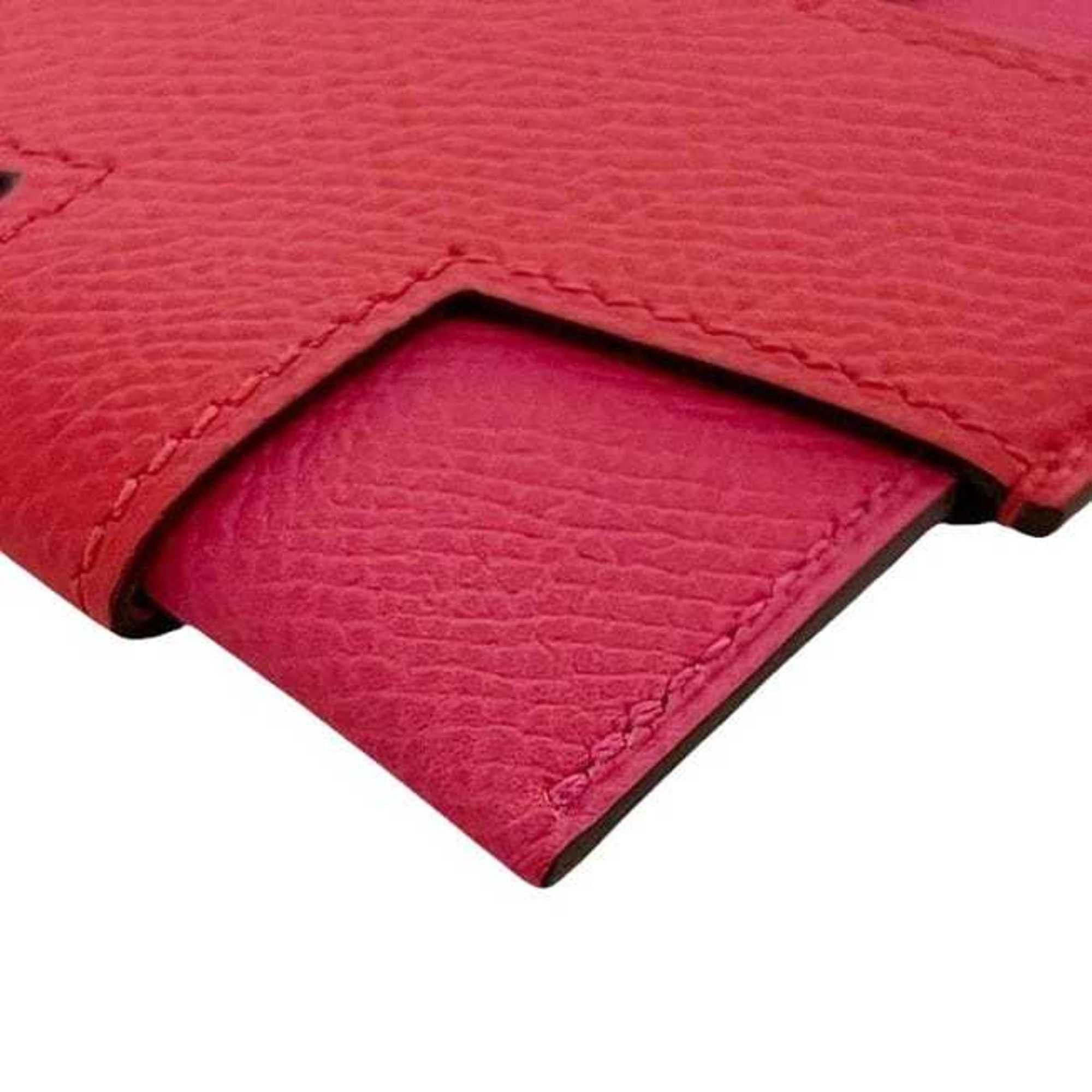 Hermes Hermes Hermès Card Case f-24307 Red Pink Rouge Cou Rose Extreme Leather Epson Y Stamp 2020 H Tag Men's Women's Size ONE SIZE - 5 Thumbnail