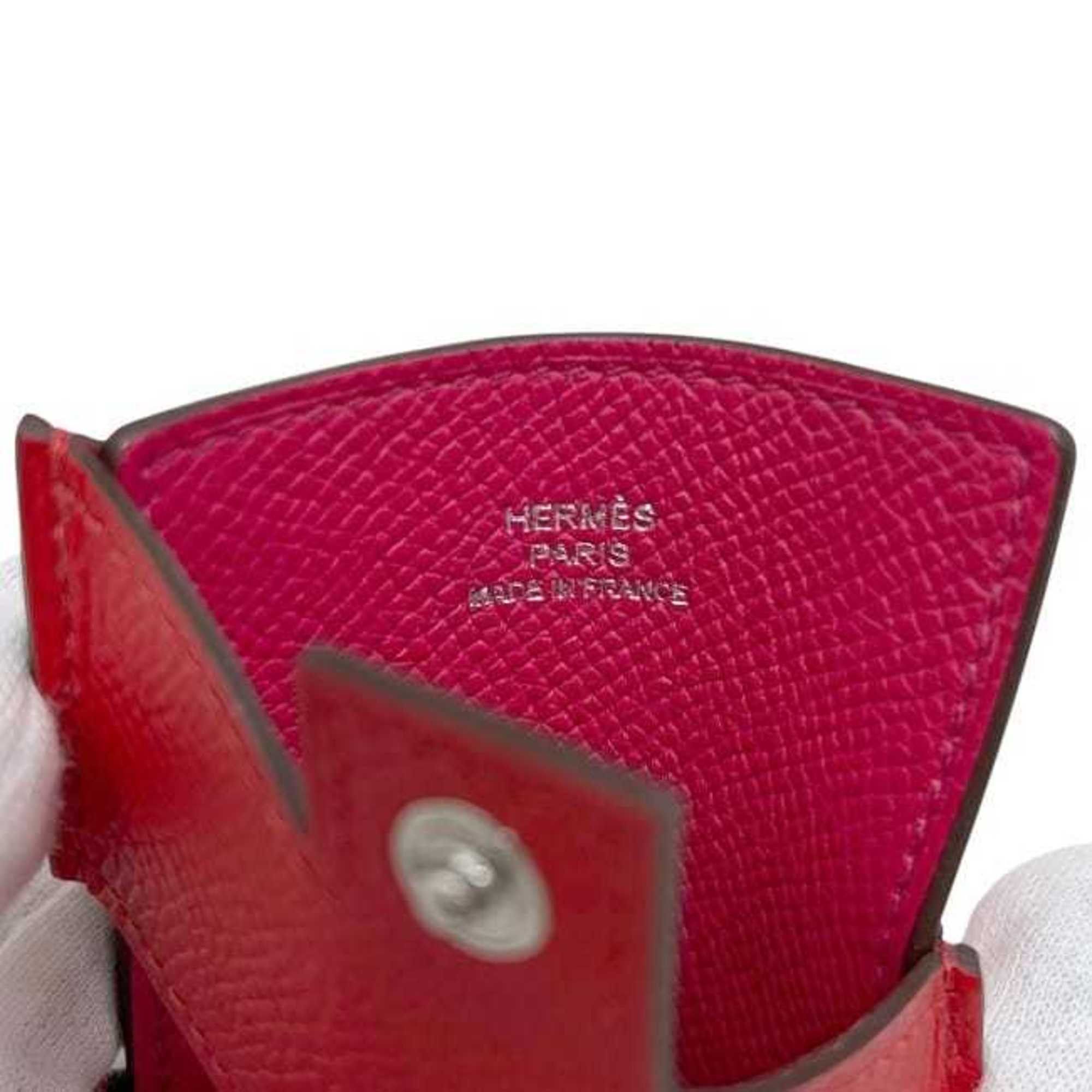 Hermes Hermes Hermès Card Case f-24307 Red Pink Rouge Cou Rose Extreme Leather Epson Y Stamp 2020 H Tag Men's Women's Size ONE SIZE - 6 Thumbnail