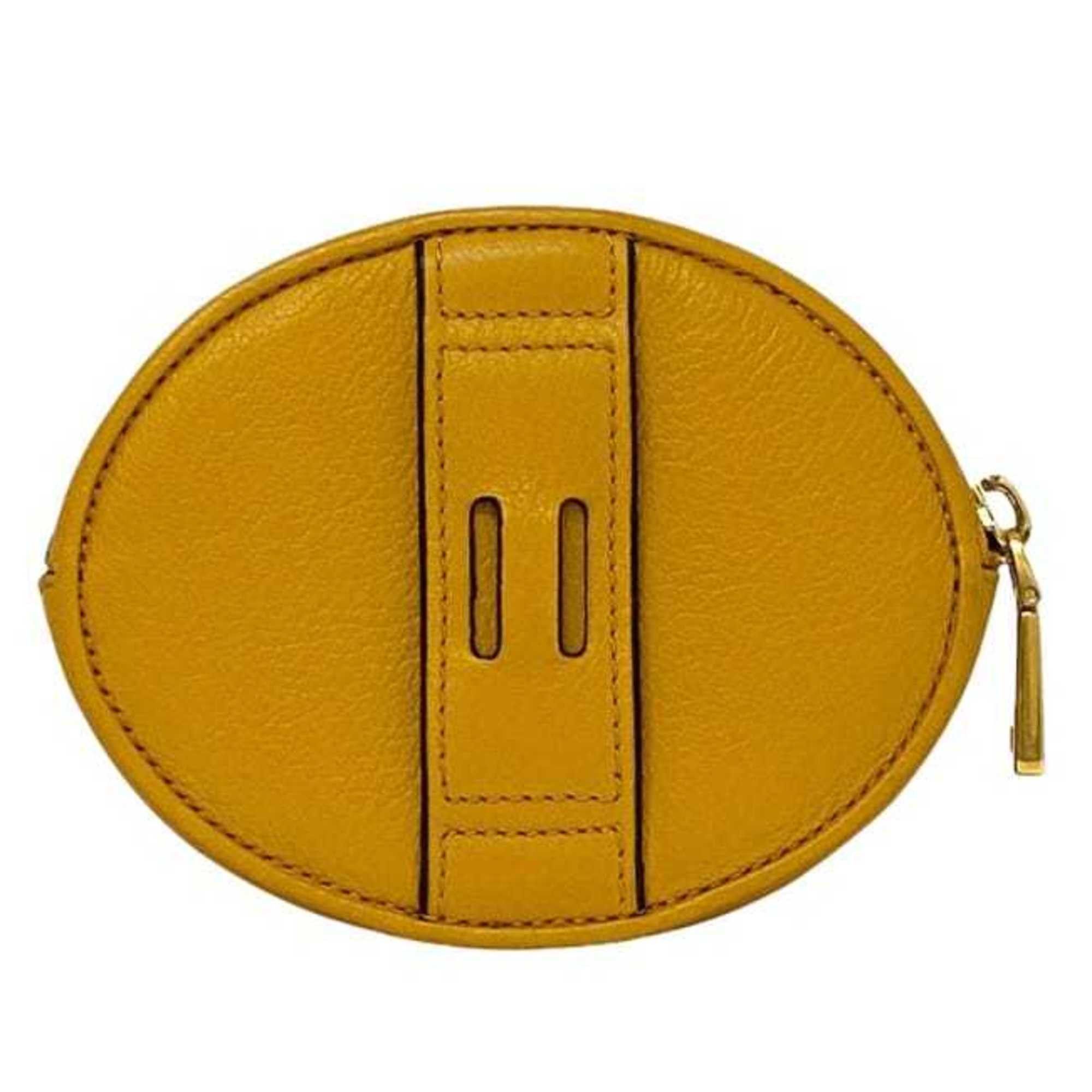Bally Bally coin case ec-24115 yellow VALIAN GRTC pouch leather BALLY purse metal fittings ladies compact Size ONE SIZE - 3 Thumbnail