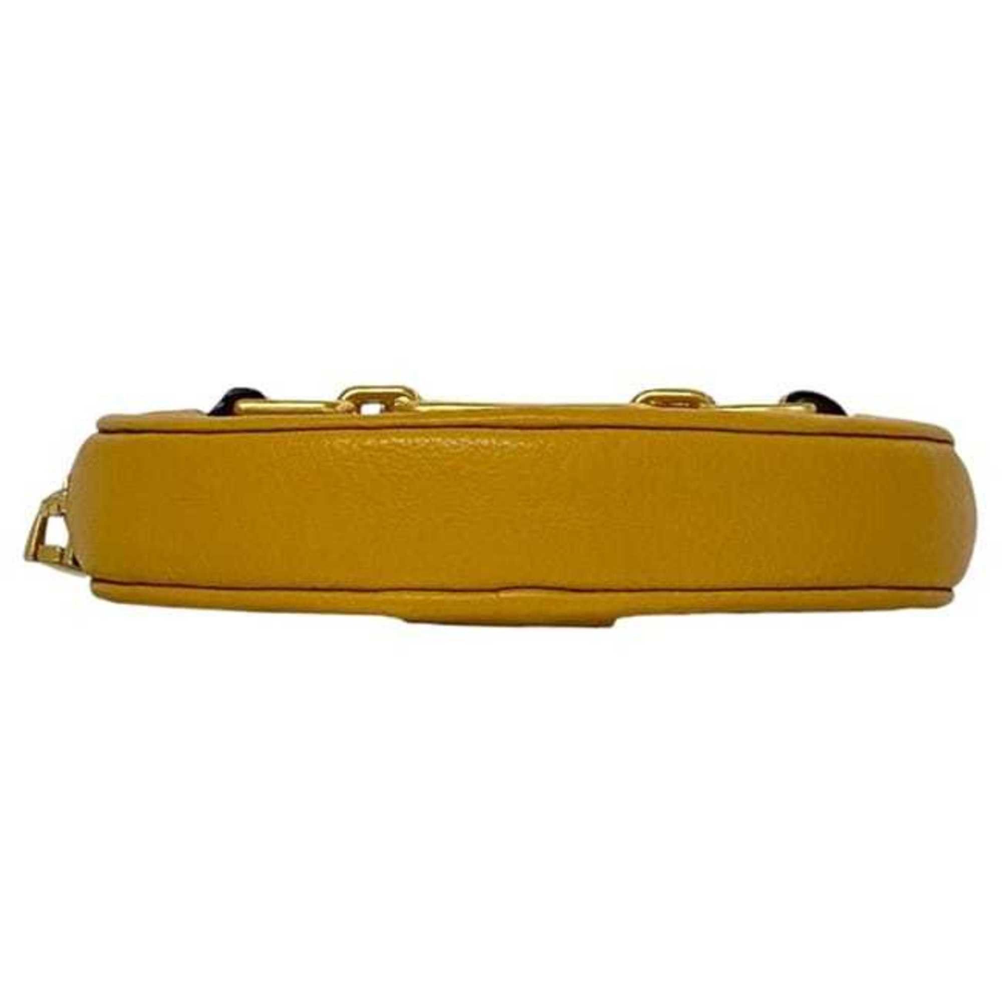 Bally Bally coin case ec-24115 yellow VALIAN GRTC pouch leather BALLY purse metal fittings ladies compact Size ONE SIZE - 5 Thumbnail