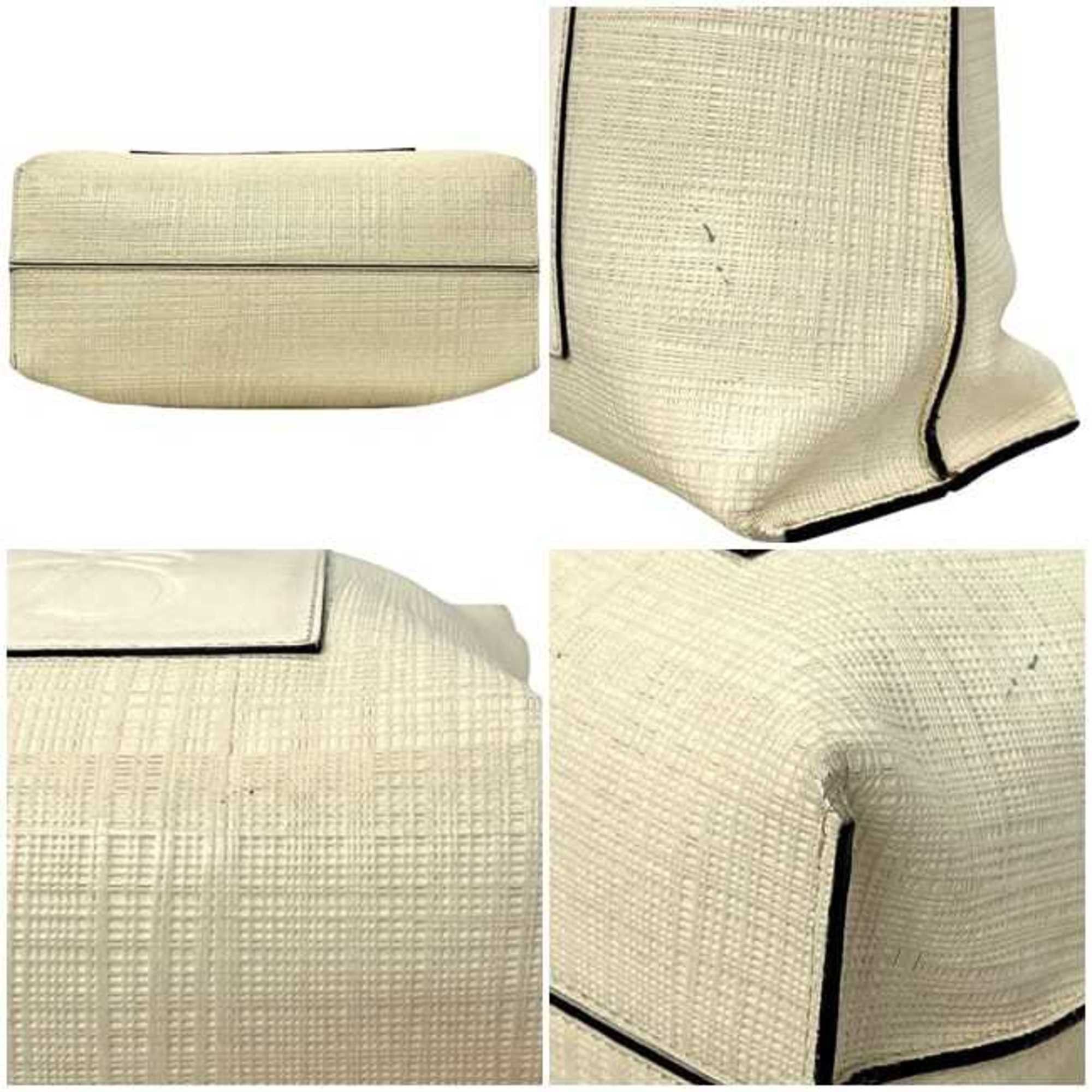 Loewe LOEWE 2-way Shopper Bag f-24212 Ivory White Linen Anagram 330.17.K01 Leather 261601 Crossbody Tote for Men and Women Size ONE SIZE - 6 Thumbnail