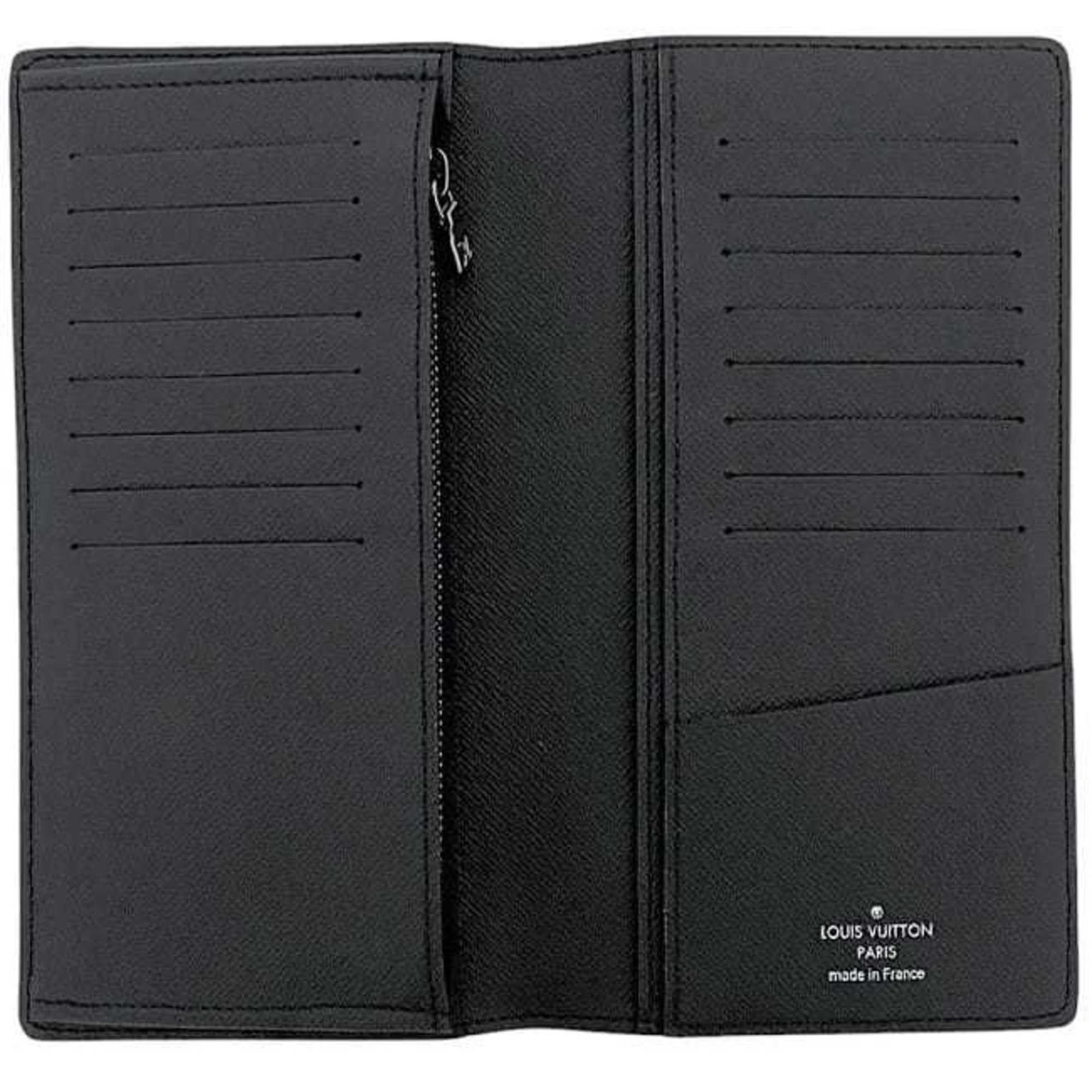 Louis Vuitton Louis Vuitton Bifold Long Wallet Portefeuille Brazza f-24237 Black Monogram Eclipse M61697 Canvas RFID LOUIS VUITTON Folding Compact Vertical Fit Men's and Women's Size ONE SIZE - 4 Thumbnail