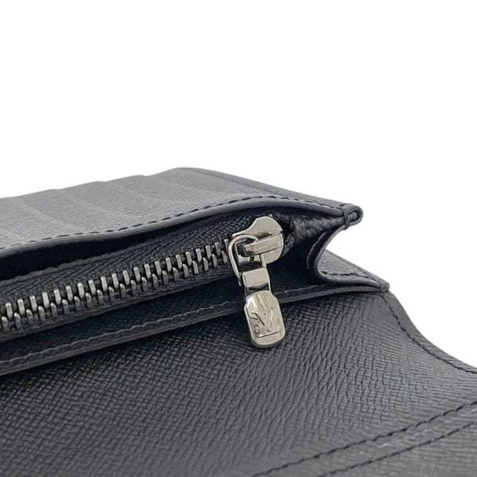 Louis Vuitton Louis Vuitton Bifold Long Wallet Portefeuille Brazza f-24237 Black Monogram Eclipse M61697 Canvas RFID LOUIS VUITTON Folding Compact Vertical Fit Men's and Women's Size ONE SIZE - 8 Thumbnail