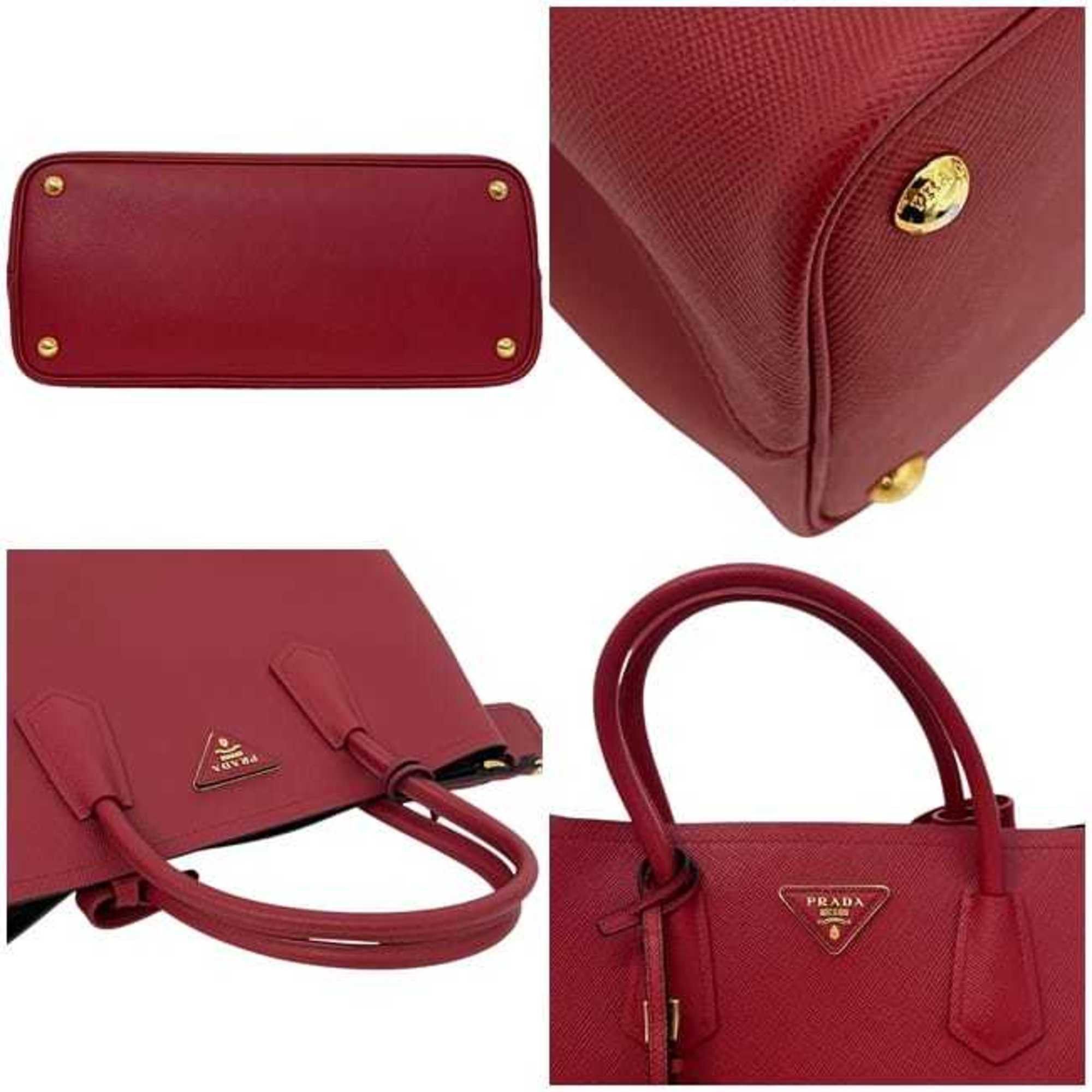 Prada Prada 2-way bag f-24234 Red FUOCO CUIR BN2775 Saffiano leather 186 PRADA Triangle tote for women Size ONE SIZE - 4 Thumbnail