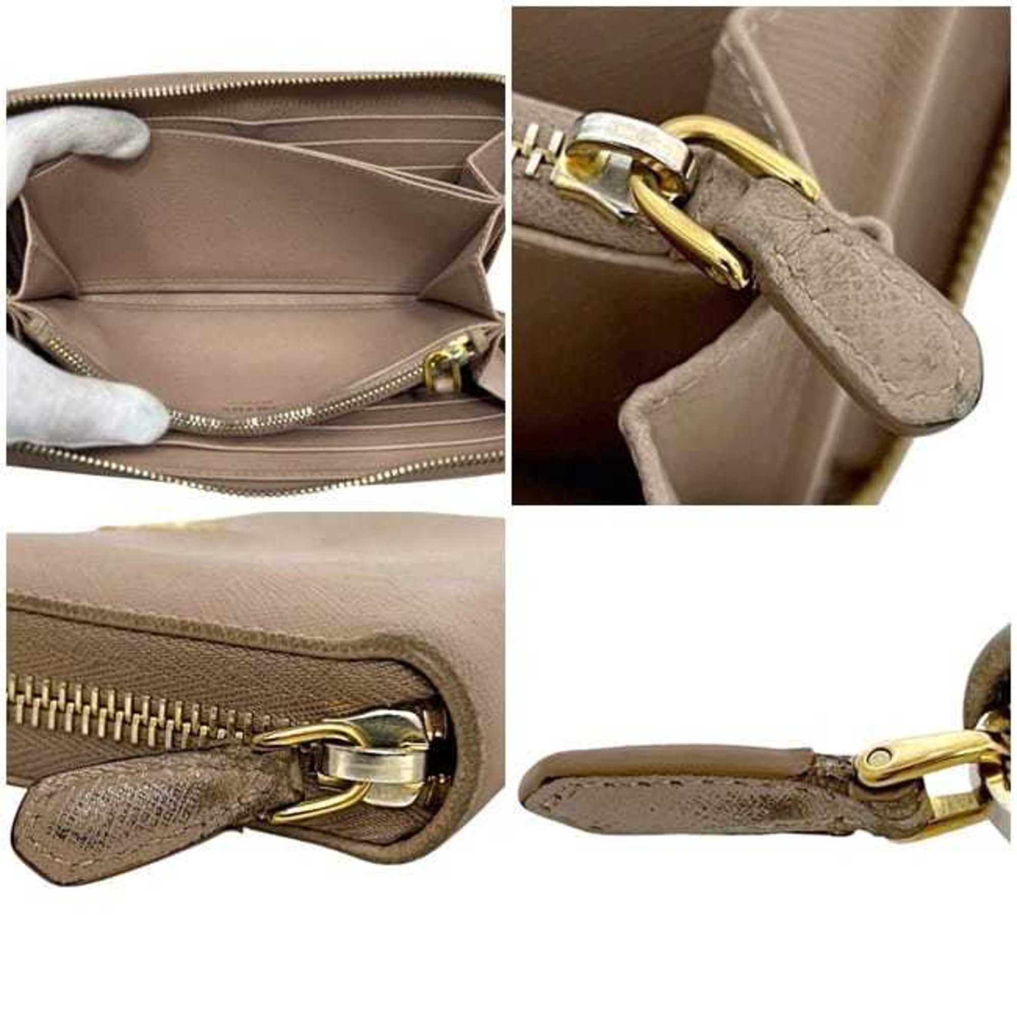 Prada Prada Round Long Wallet ec-24171 Pink Beige CAMMEO 1ML506 Saffiano Leather 73E PRADA Hardware Men's Women's Size ONE SIZE - 6 Thumbnail