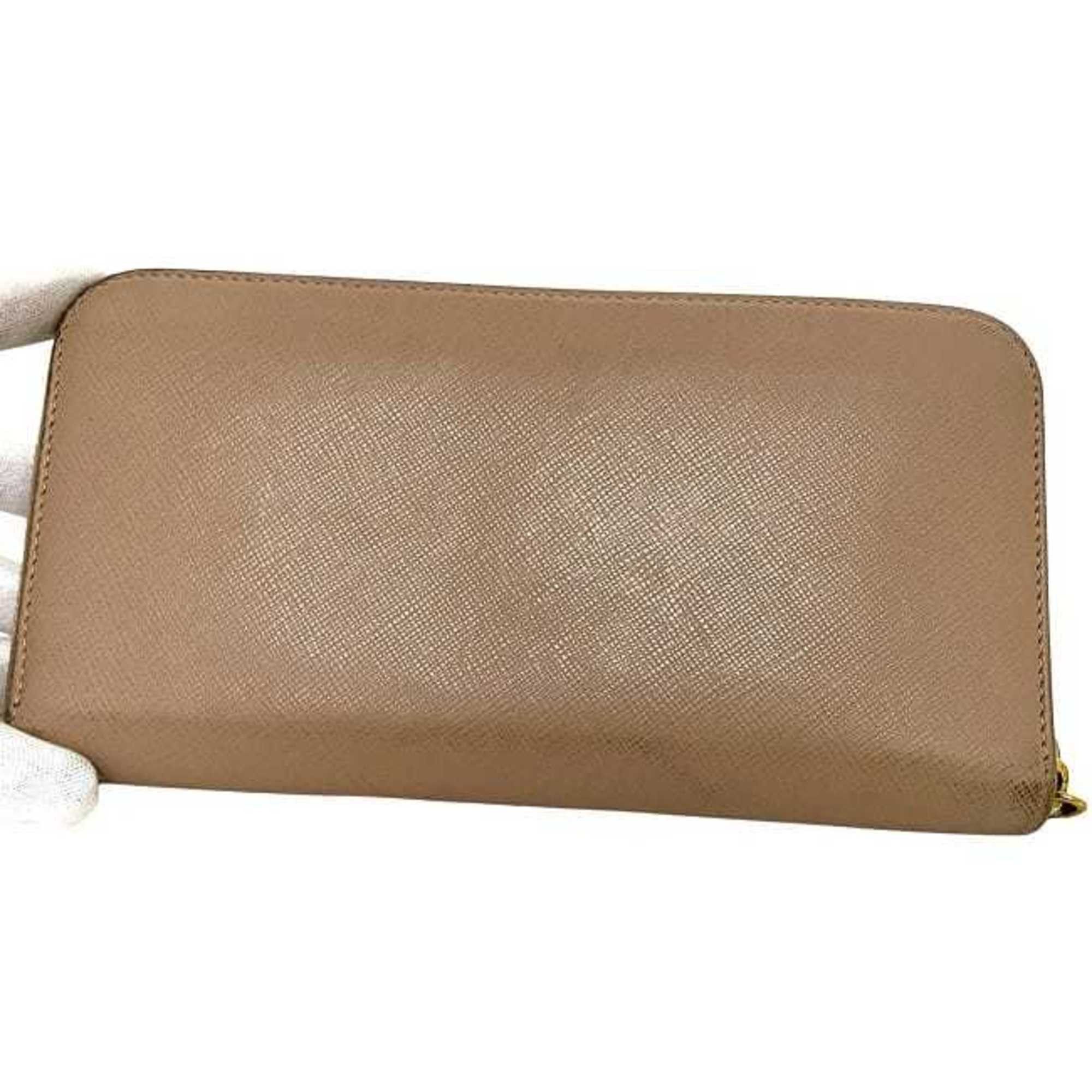 Prada Prada Round Long Wallet ec-24171 Pink Beige CAMMEO 1ML506 Saffiano Leather 73E PRADA Hardware Men's Women's Size ONE SIZE - 11 Thumbnail