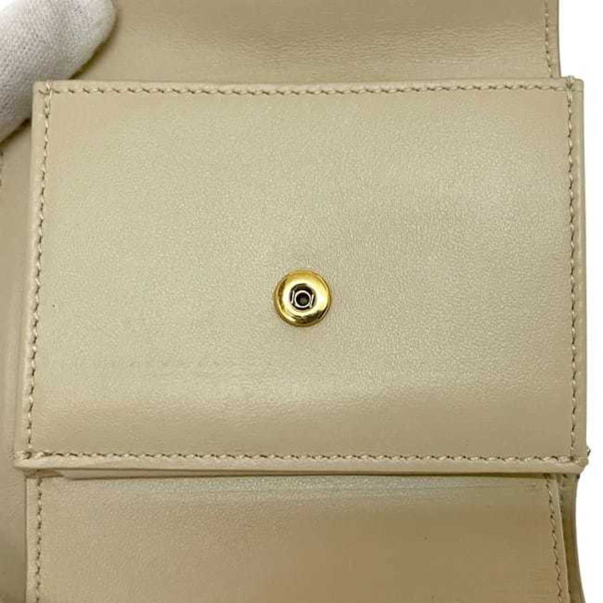 Celine Celine Bifold Small Strap Bag f-24264 Cream Beige 10H263BRU.03LW Leather S-FG-4280 CELINE Flap Grained Women's and Men's Size ONE SIZE - 11 Thumbnail
