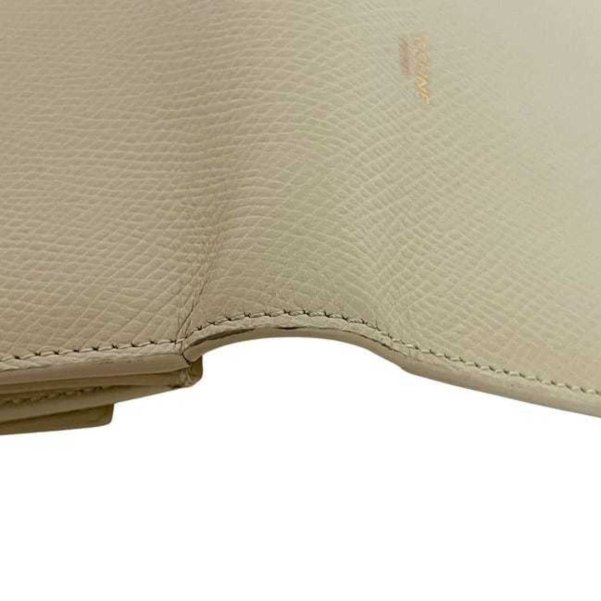 Celine Celine Bifold Small Strap Bag f-24264 Cream Beige 10H263BRU.03LW Leather S-FG-4280 CELINE Flap Grained Women's and Men's Size ONE SIZE - 8 Thumbnail