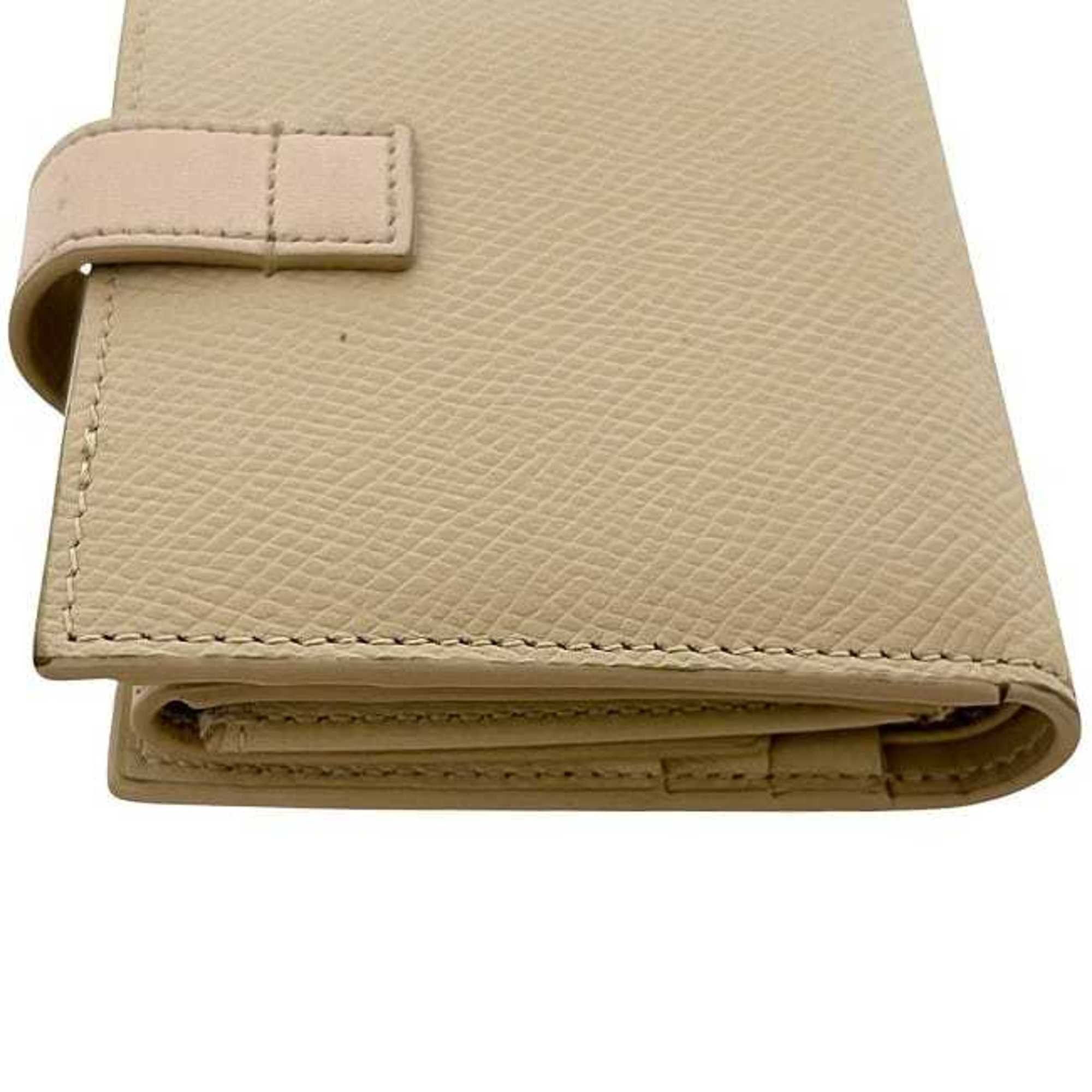 Celine Celine Bifold Small Strap Bag f-24264 Cream Beige 10H263BRU.03LW Leather S-FG-4280 CELINE Flap Grained Women's and Men's Size ONE SIZE - 6 Thumbnail