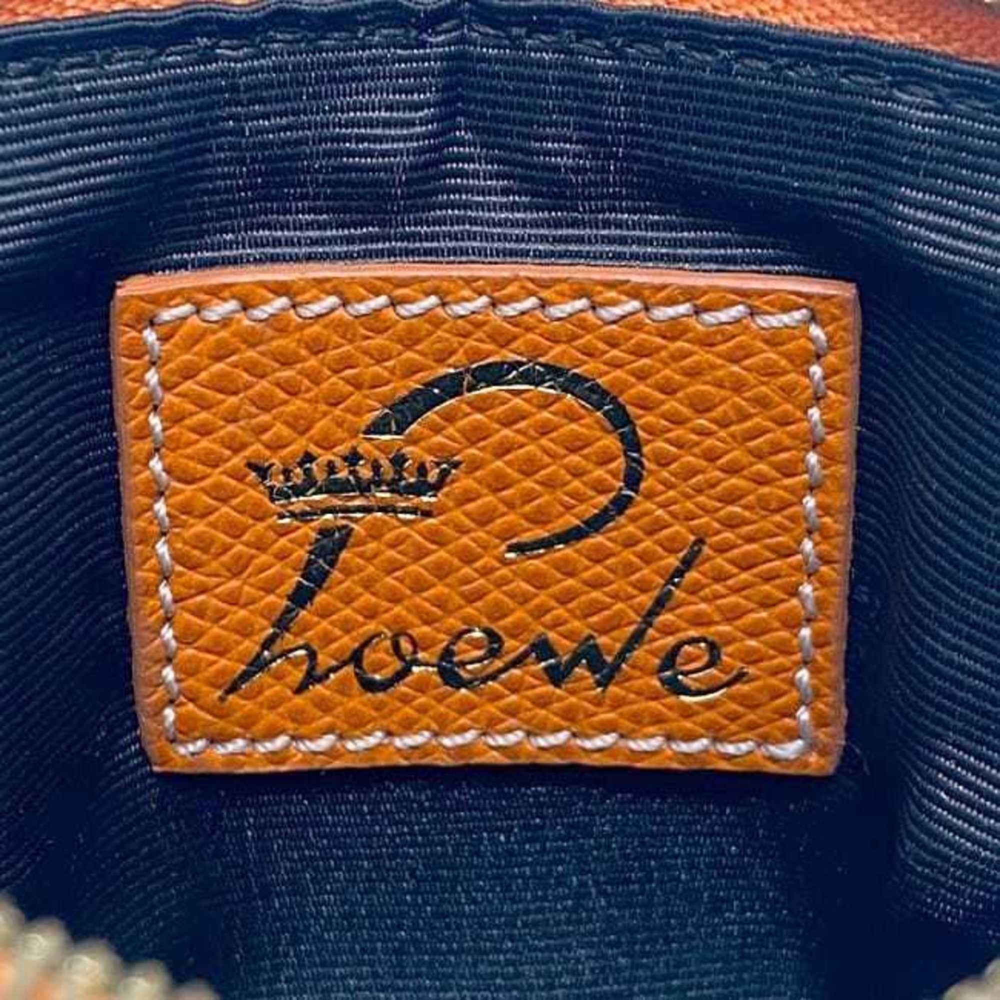 Loewe Loewe Coin Case ec-24127 Orange Anagram Canvas Leather Pouch for Men and Women Size ONE SIZE - 8 Thumbnail