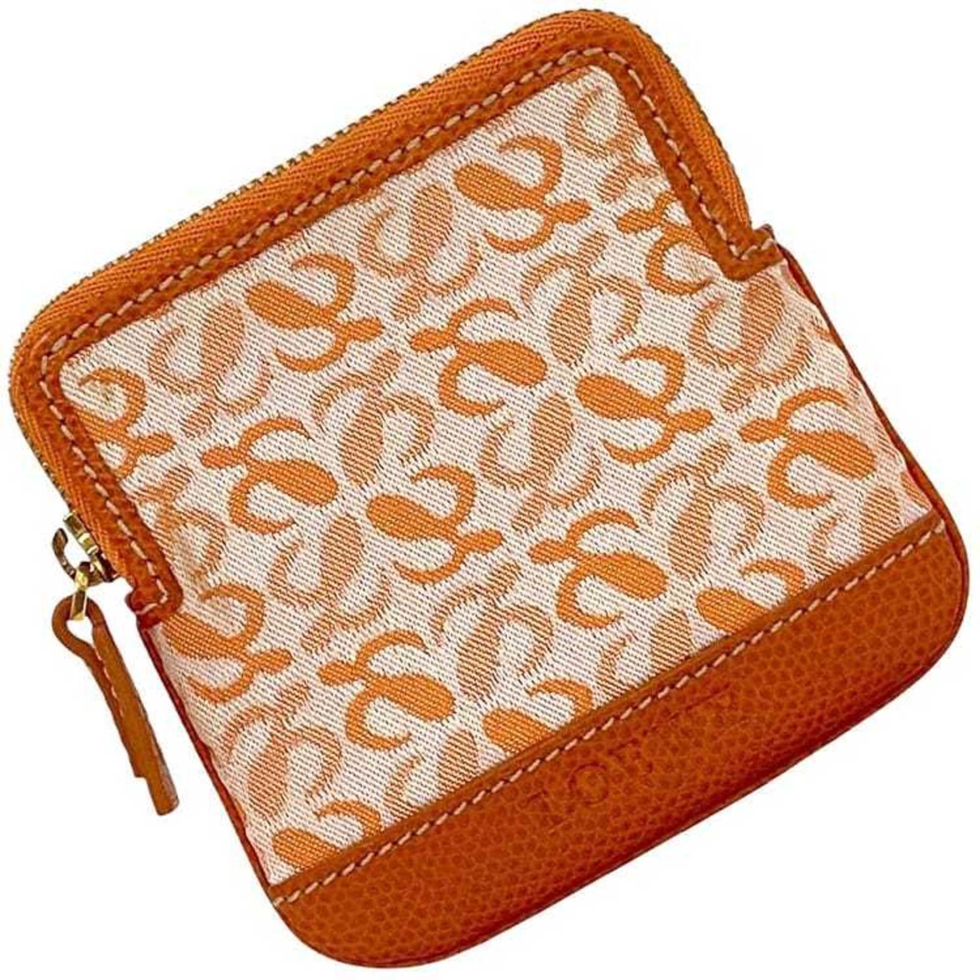 Loewe Loewe Coin Case ec-24127 Orange Anagram Canvas Leather Pouch for Men and Women Size ONE SIZE - 2 Thumbnail