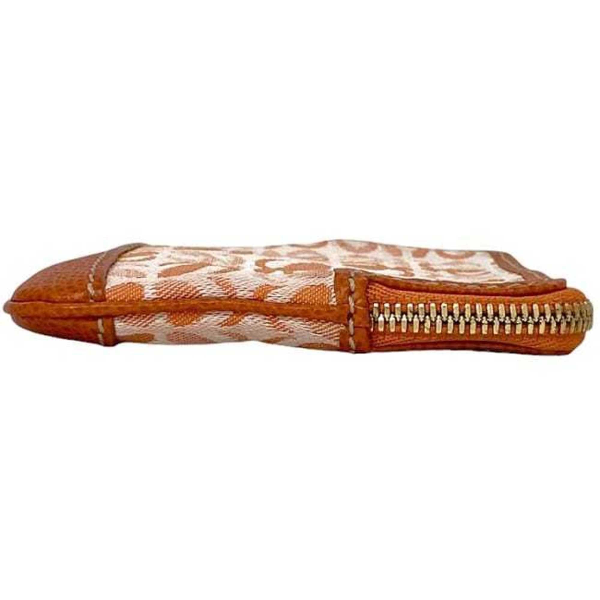 Loewe Loewe Coin Case ec-24127 Orange Anagram Canvas Leather Pouch for Men and Women Size ONE SIZE - 3 Thumbnail