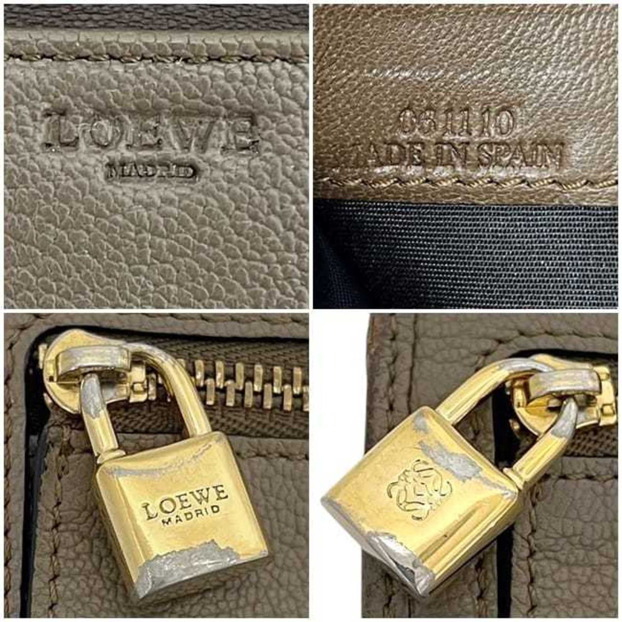 Loewe LOEWE Bifold Long Wallet ec-24228 Beige Amazona Leather 061110 Flap Anagram Women's Men's Size ONE SIZE - 7 Thumbnail