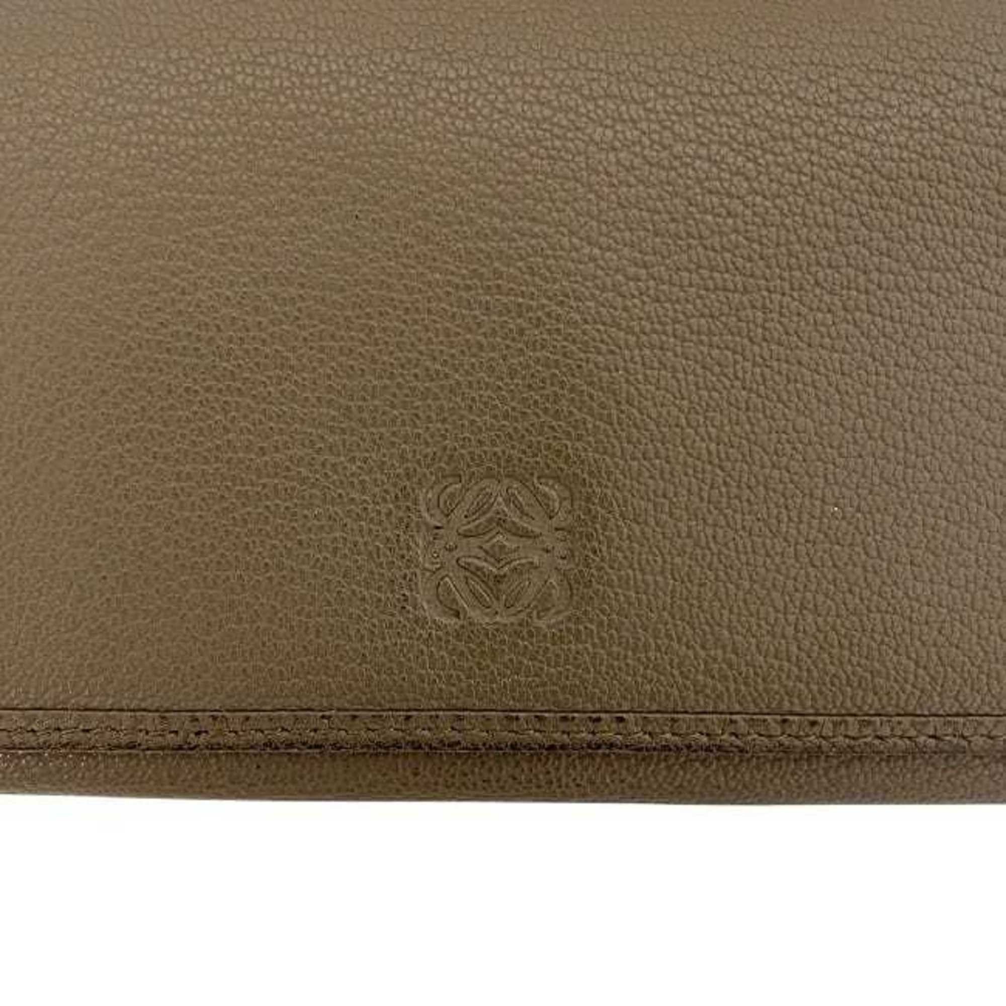 Loewe LOEWE Bifold Long Wallet ec-24228 Beige Amazona Leather 061110 Flap Anagram Women's Men's Size ONE SIZE - 9 Thumbnail