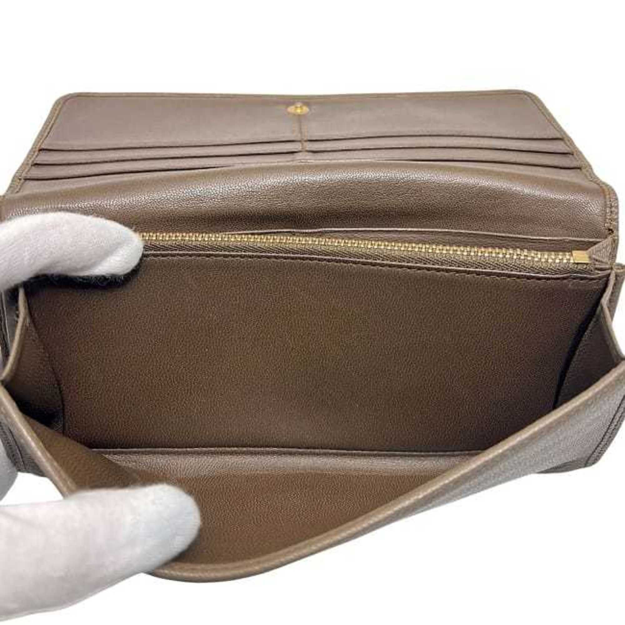 Loewe LOEWE Bifold Long Wallet ec-24228 Beige Amazona Leather 061110 Flap Anagram Women's Men's Size ONE SIZE - 5 Thumbnail
