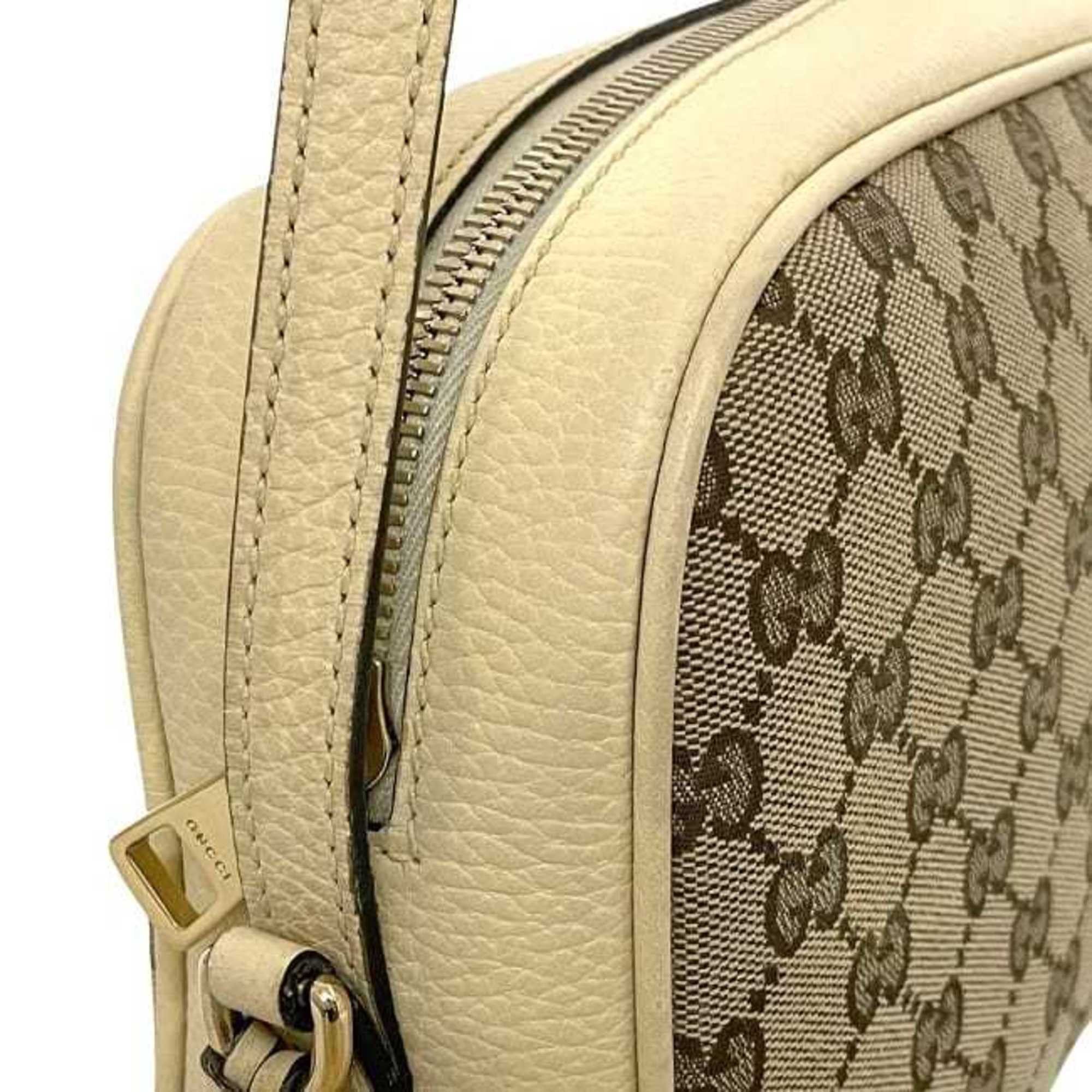 Gucci Gucci Shoulder Bag f-24235 Beige Cream White 449413 Canvas Leather 520981 GUCCI Crossbody GG for Men and Women Size ONE SIZE - 9 Thumbnail