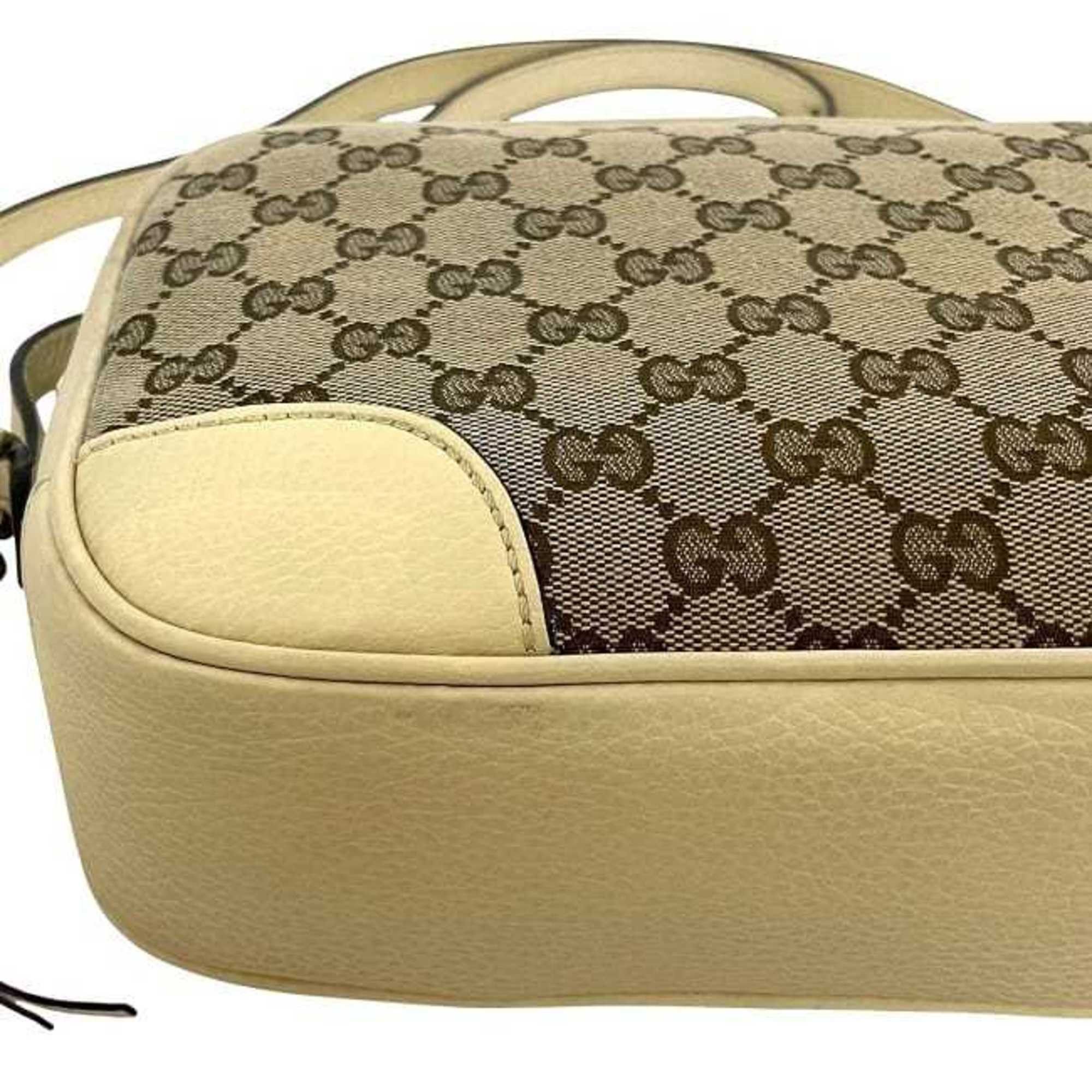 Gucci Gucci Shoulder Bag f-24235 Beige Cream White 449413 Canvas Leather 520981 GUCCI Crossbody GG for Men and Women Size ONE SIZE - 7 Thumbnail
