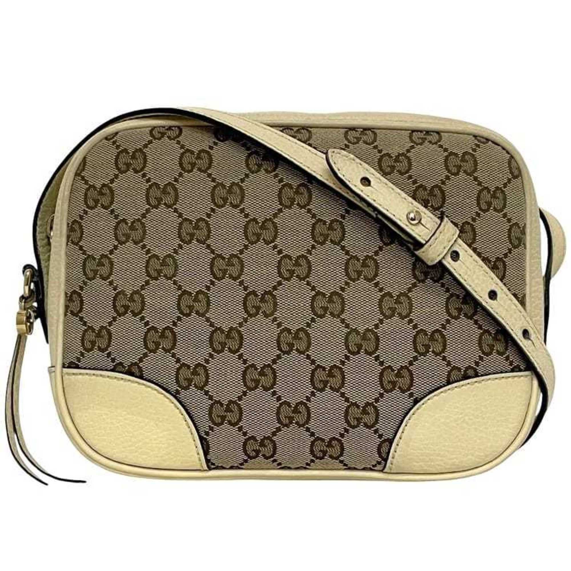 Gucci Gucci Shoulder Bag f-24235 Beige Cream White 449413 Canvas Leather 520981 GUCCI Crossbody GG for Men and Women Size ONE SIZE - 2 Thumbnail