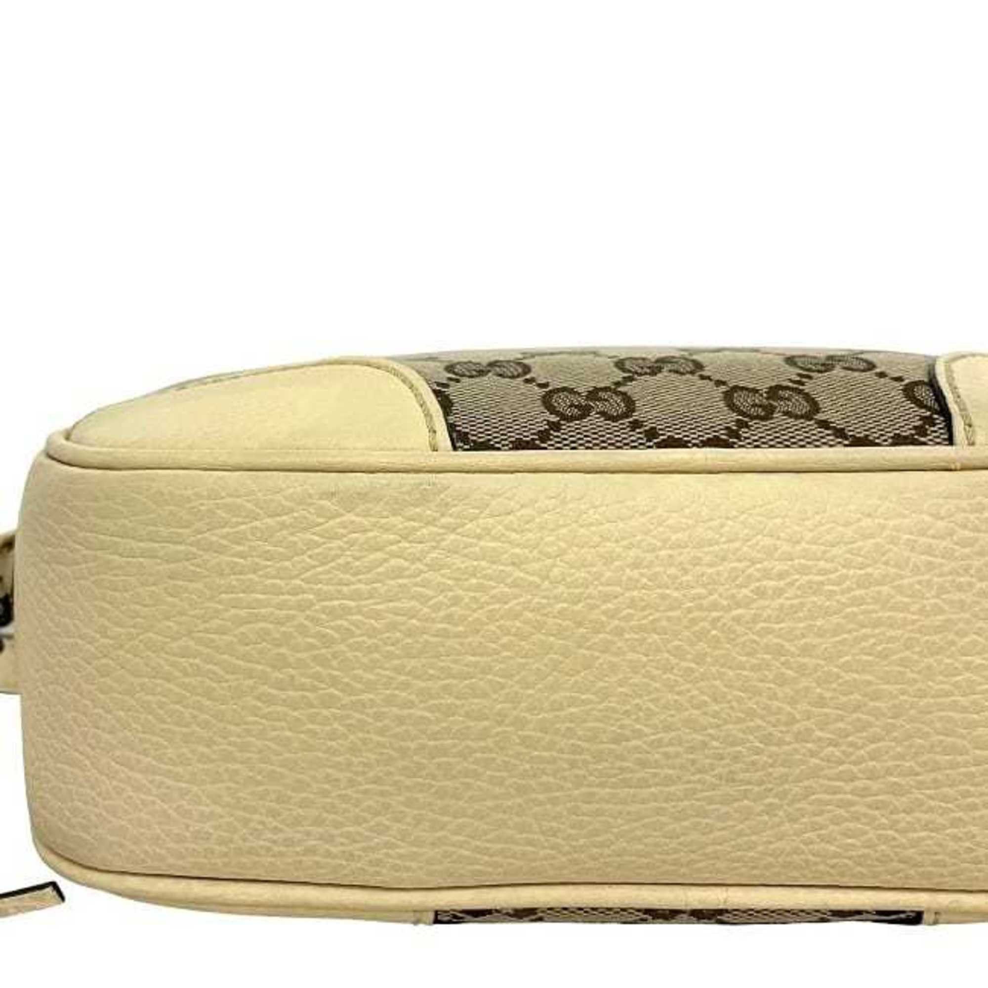 Gucci Gucci Shoulder Bag f-24235 Beige Cream White 449413 Canvas Leather 520981 GUCCI Crossbody GG for Men and Women Size ONE SIZE - 8 Thumbnail