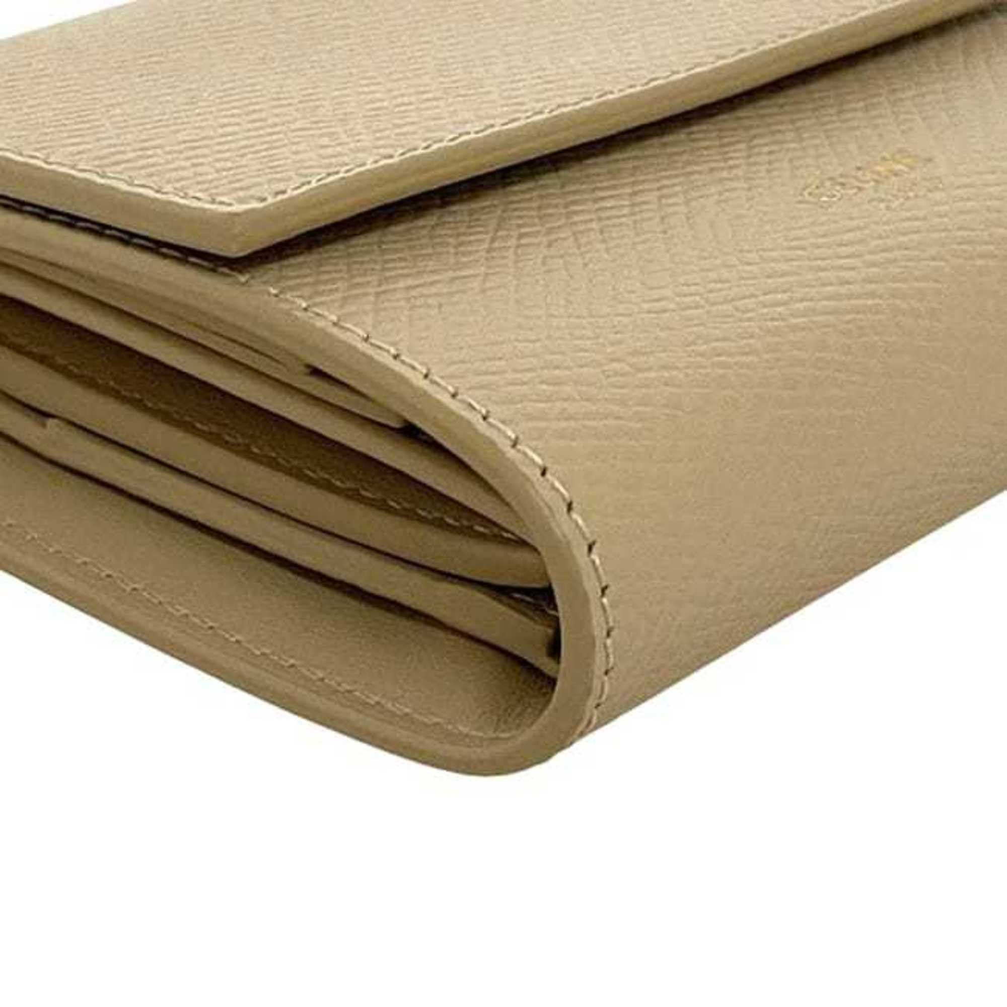 Celine Celine Small Trifold f-24327 Beige 10B573BEL Leather W-IE-4169 CELINE Compact Grained Men's and Women's Size ONE SIZE - 9 Thumbnail