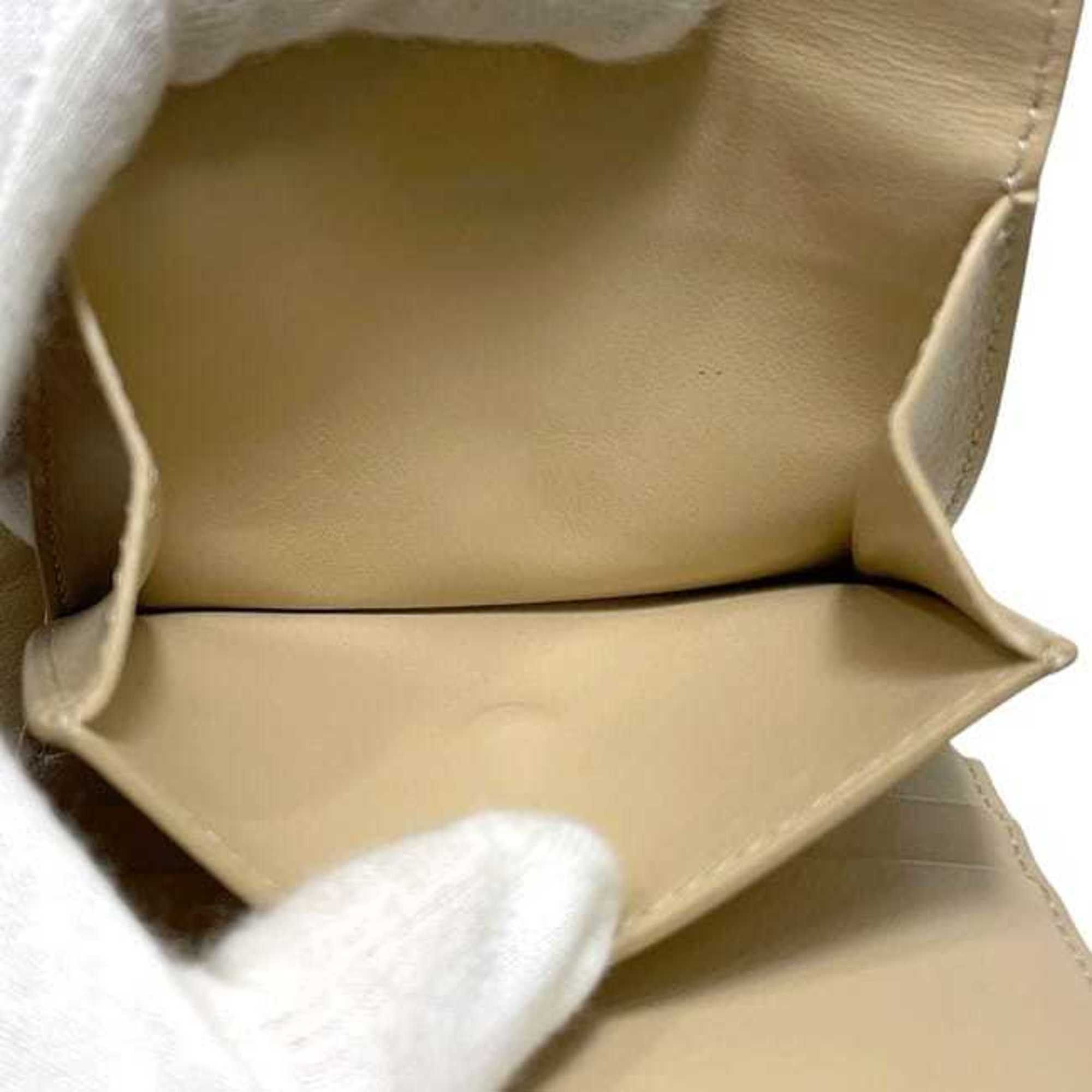 Celine Celine Small Trifold f-24327 Beige 10B573BEL Leather W-IE-4169 CELINE Compact Grained Men's and Women's Size ONE SIZE - 7 Thumbnail