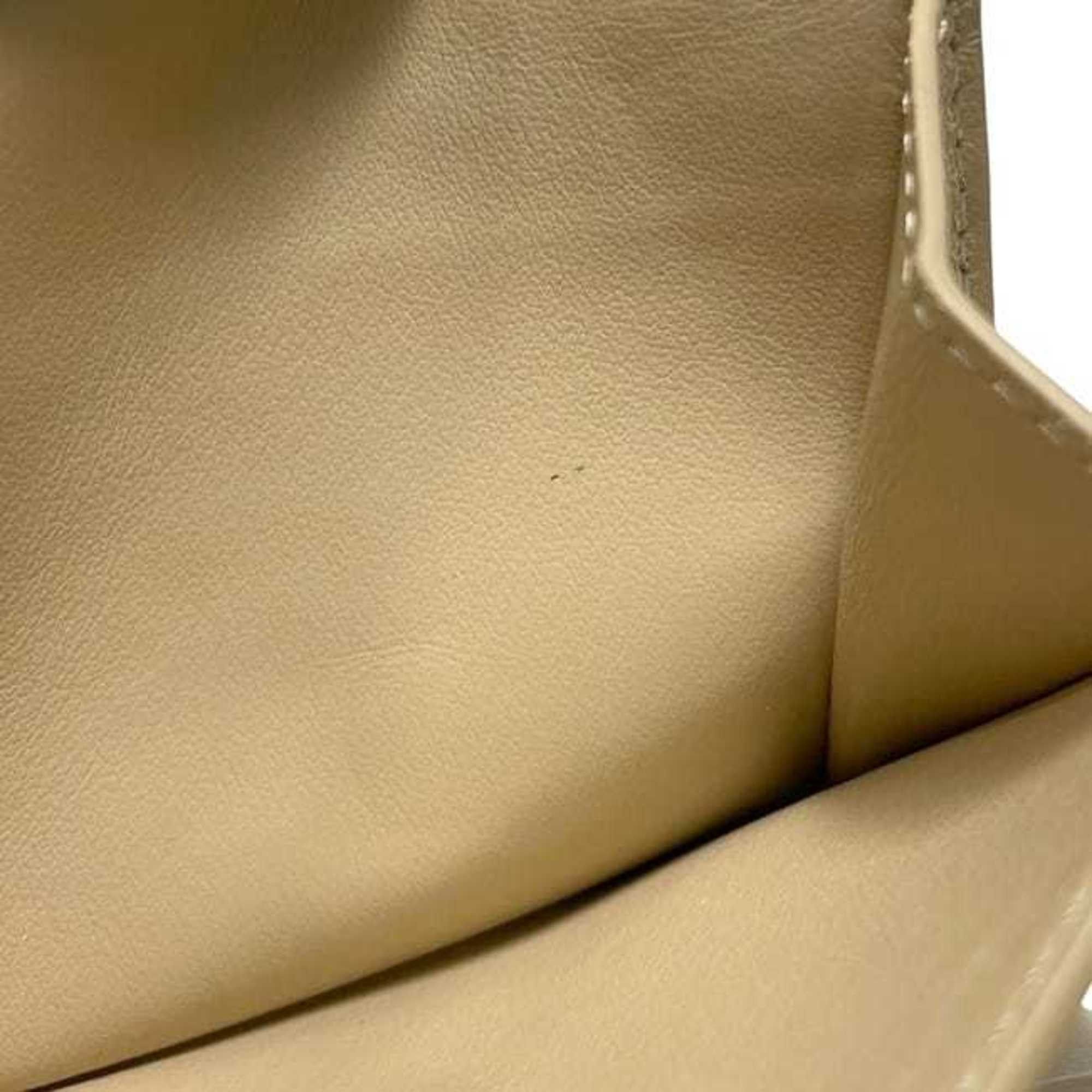 Celine Celine Small Trifold f-24327 Beige 10B573BEL Leather W-IE-4169 CELINE Compact Grained Men's and Women's Size ONE SIZE - 8 Thumbnail