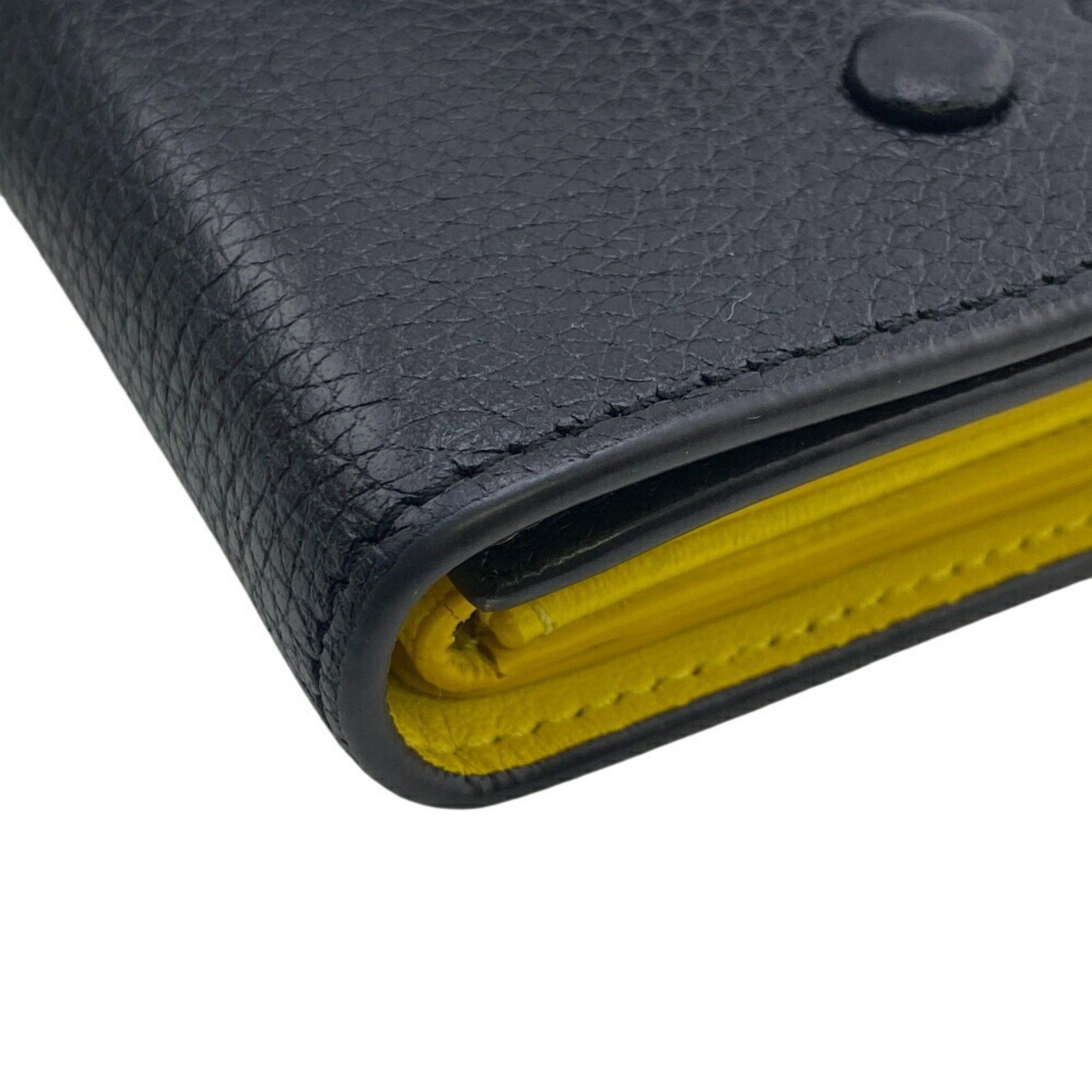 Celine CELINE U-IE-0168 Folded Multi-function Trifold Wallet Black Unisex Size ONE SIZE - 6 Thumbnail