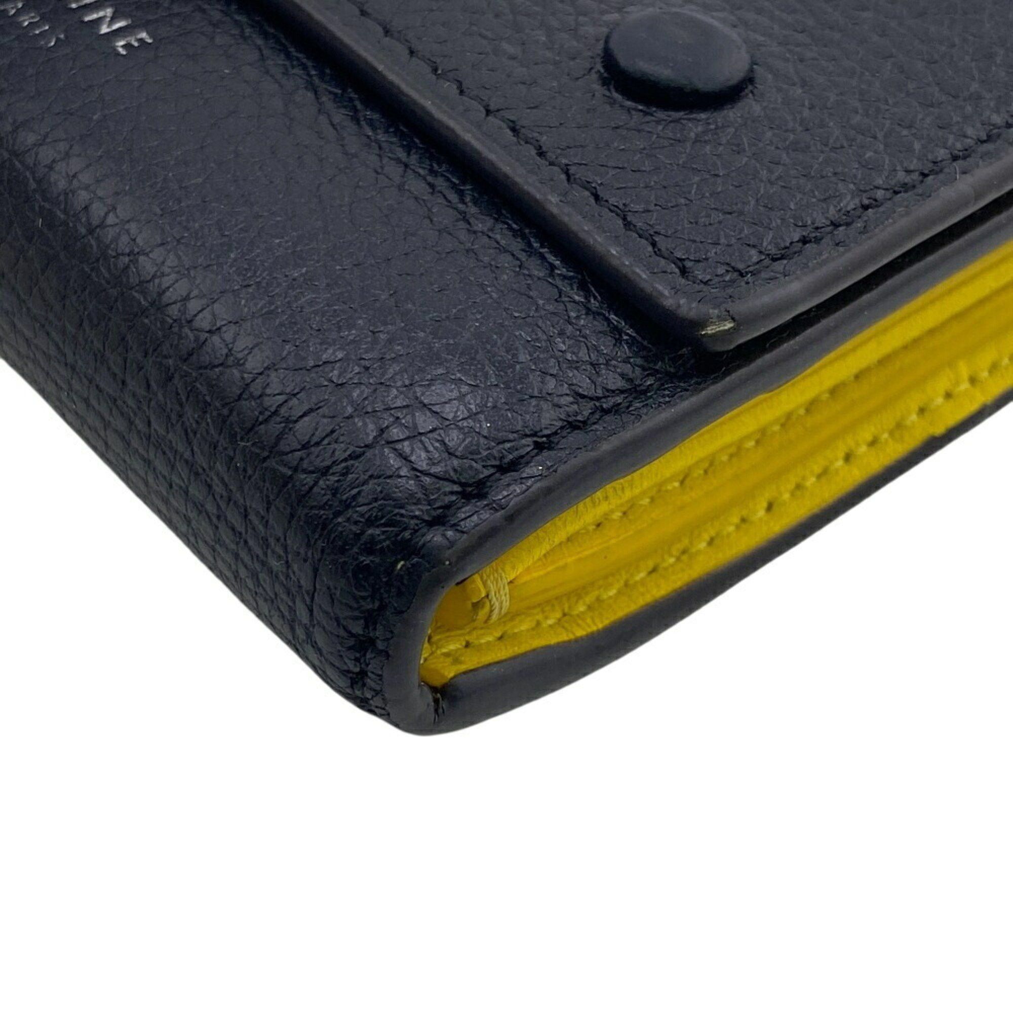 Celine CELINE U-IE-0168 Folded Multi-function Trifold Wallet Black Unisex Size ONE SIZE - 4 Thumbnail