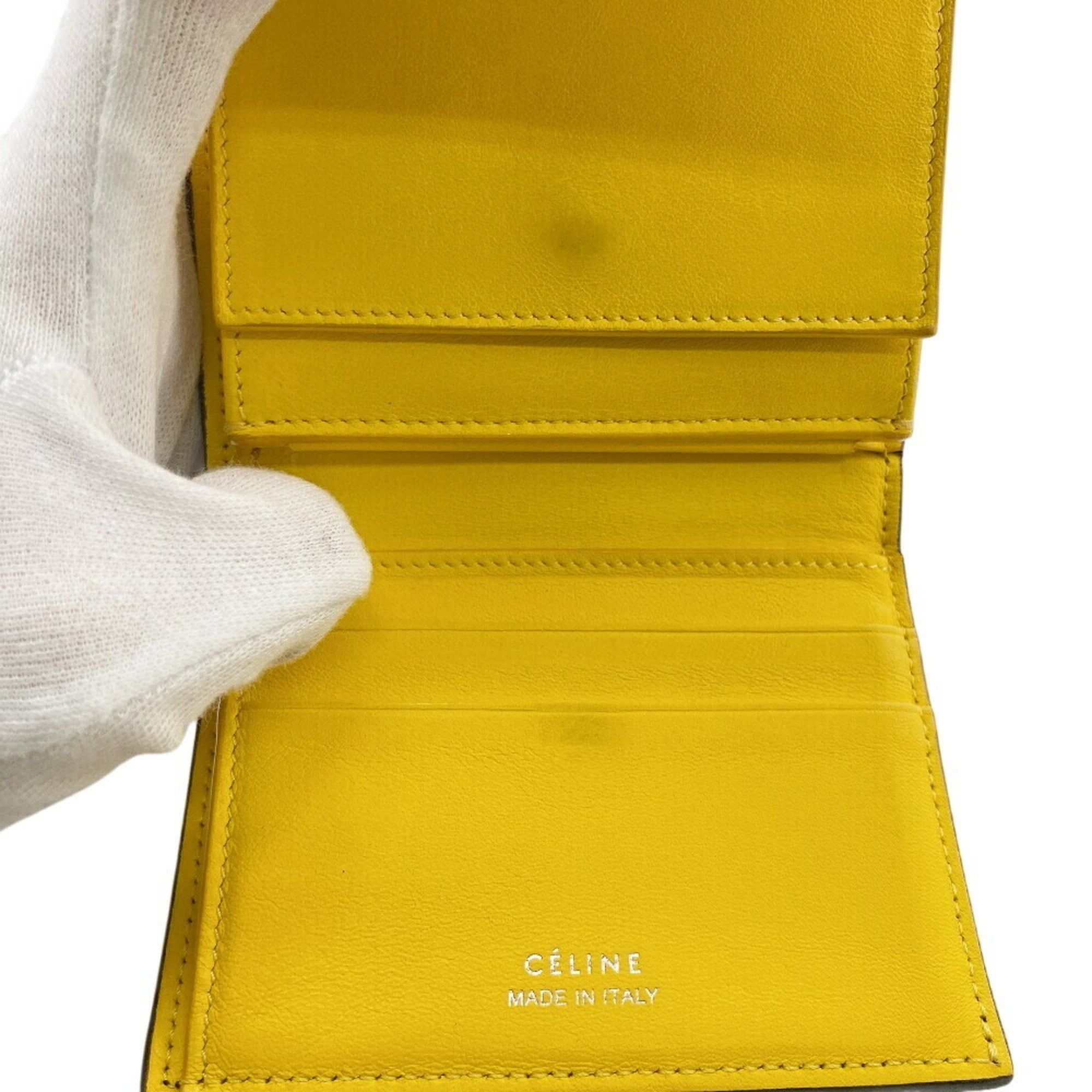 Celine CELINE U-IE-0168 Folded Multi-function Trifold Wallet Black Unisex Size ONE SIZE - 9 Thumbnail