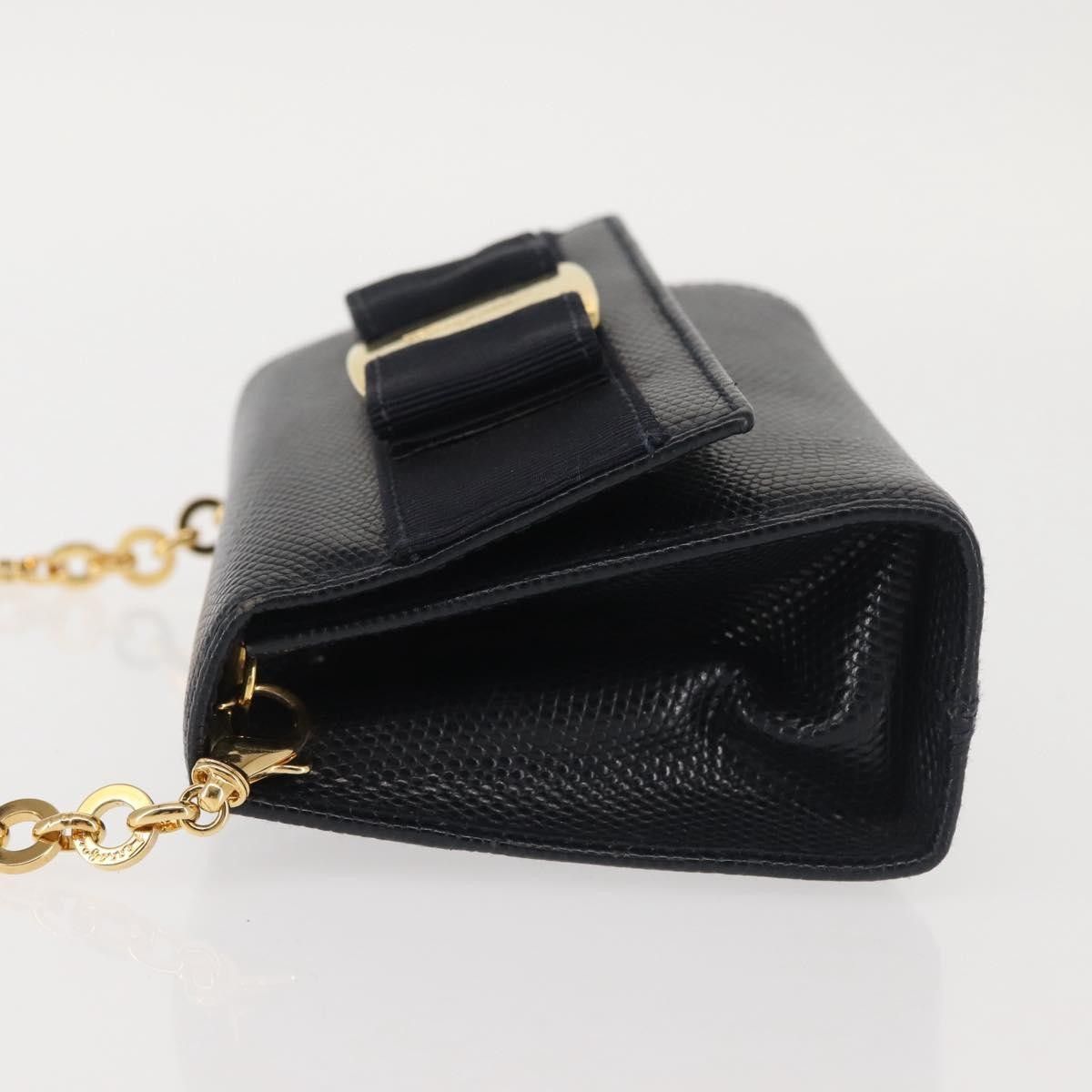 Salvatore Ferragamo Salvatore Ferragamo Chain Flap Shoulder Bag Leather Size ONE SIZE - 4 Thumbnail