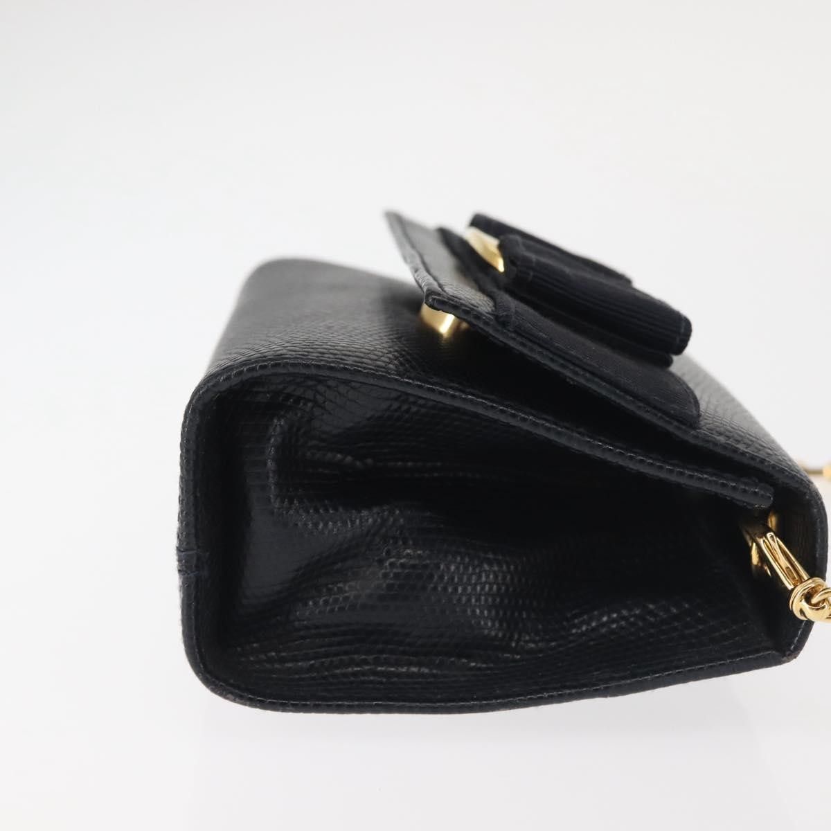 Salvatore Ferragamo Salvatore Ferragamo Chain Flap Shoulder Bag Leather Size ONE SIZE - 3 Thumbnail
