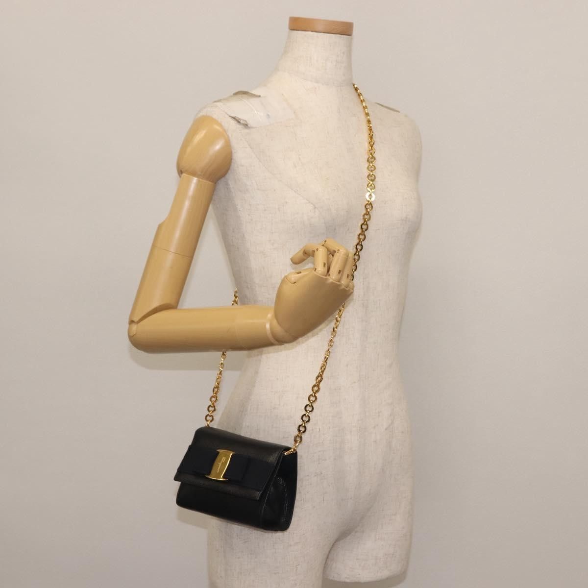Salvatore Ferragamo Salvatore Ferragamo Chain Flap Shoulder Bag Leather Size ONE SIZE - 13 Thumbnail