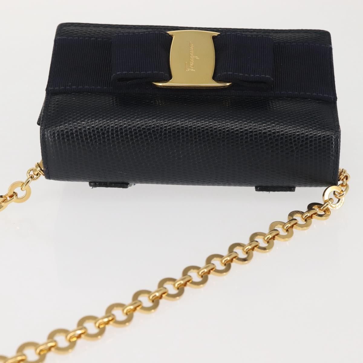 Salvatore Ferragamo Salvatore Ferragamo Chain Flap Shoulder Bag Leather Size ONE SIZE - 15 Thumbnail