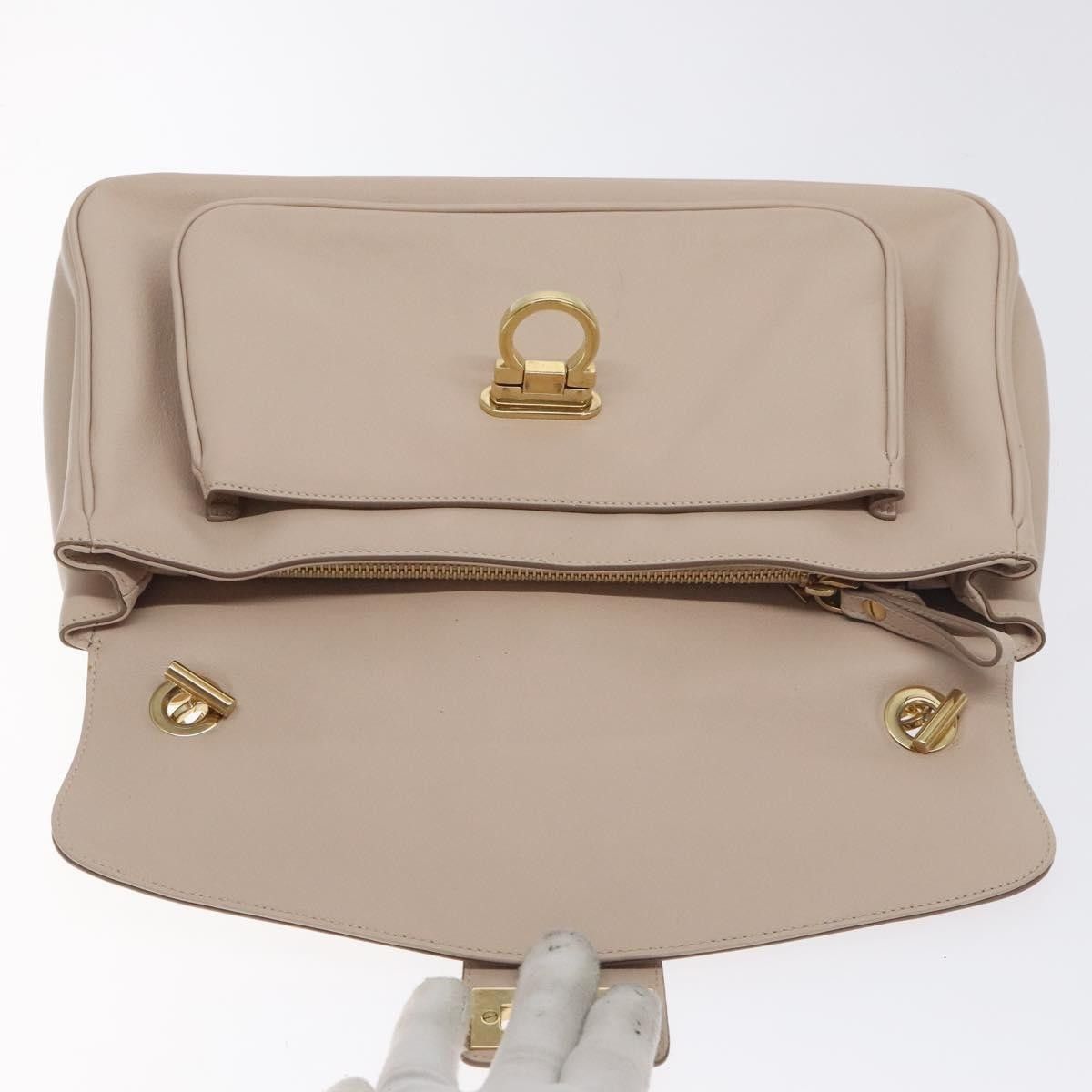 Salvatore Ferragamo Salvatore Ferragamo Gancini Shoulder Bag Leather Size ONE SIZE - 18 Thumbnail