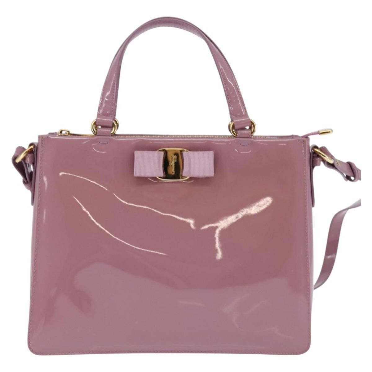 Salvatore Ferragamo Salvatore Ferragamo Vala Handbag Patent leather Size ONE SIZE - 18 Thumbnail