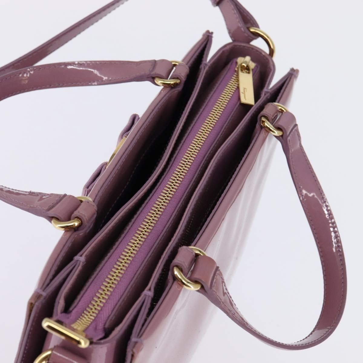 Salvatore Ferragamo Salvatore Ferragamo Vala Handbag Patent leather Size ONE SIZE - 16 Thumbnail