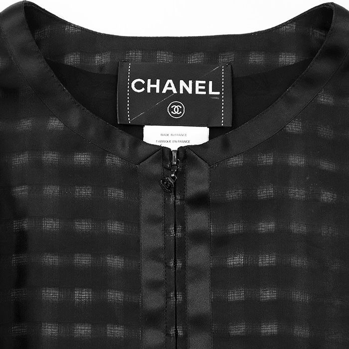 Chanel Chanel Chanel 09P P35576 100% Silk Check Jacket Others Outerwear P35576 DUTY FREE for USA Size ONE SIZE - 11 Thumbnail
