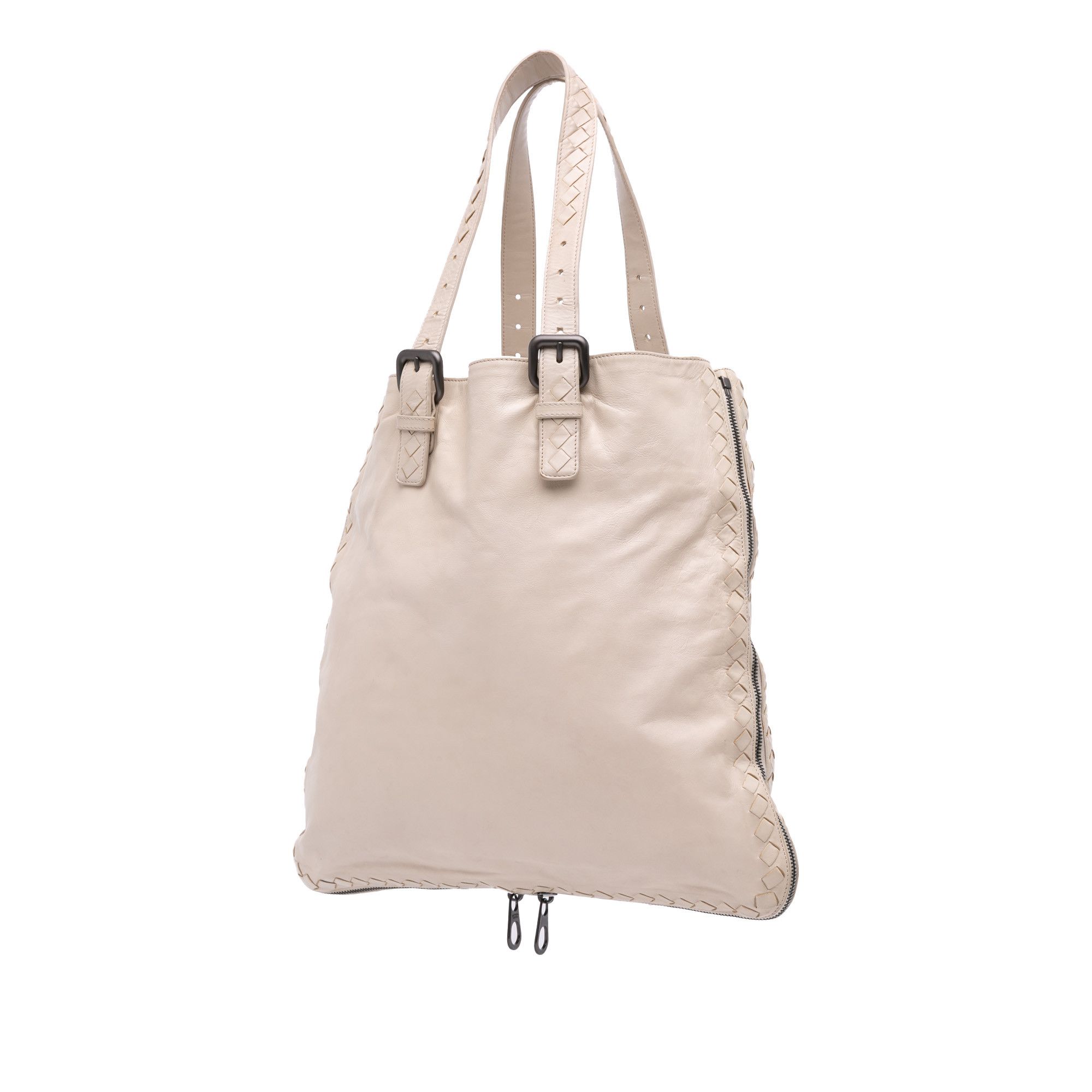 Bottega Veneta Bottega Veneta Leather Intrecciato Side Zip Tote Size ONE SIZE - 2 Thumbnail